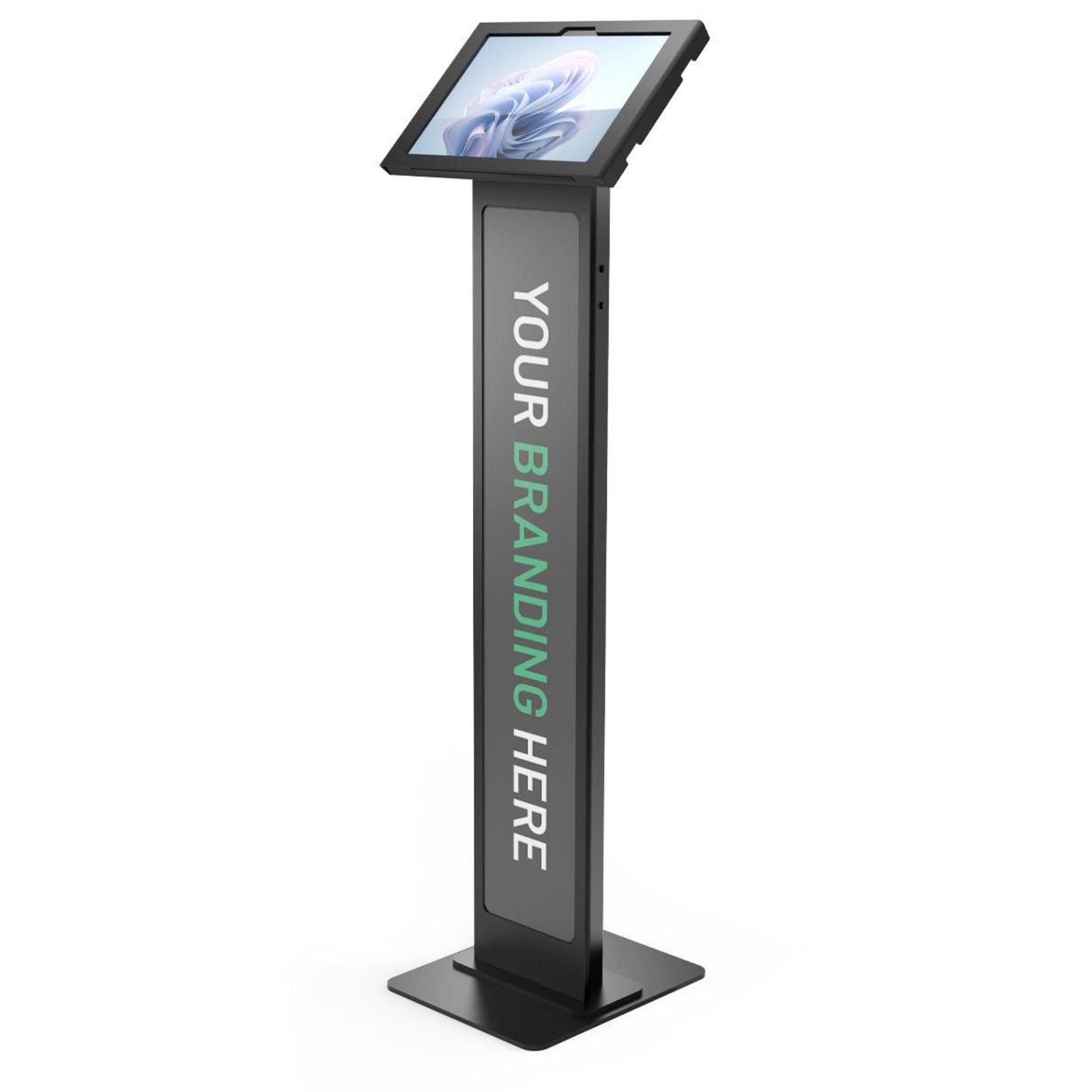 Compulocks Surface Pro 8-11 Apex Enclosure Brandable Floor Stand Setup for Tablet