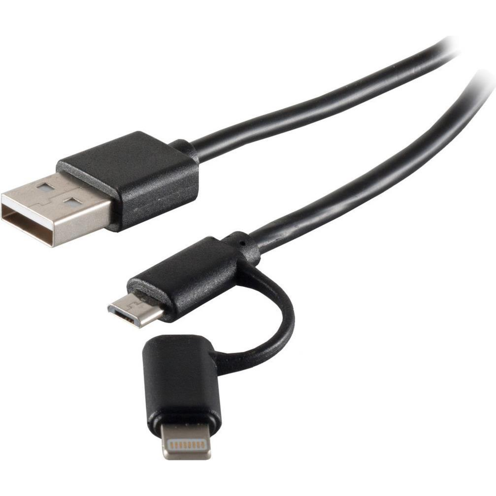 ShiverPeaks USB Charging/sync Cable 2-in-1 Black 1.0 M 14-14025 Cable Digital/data