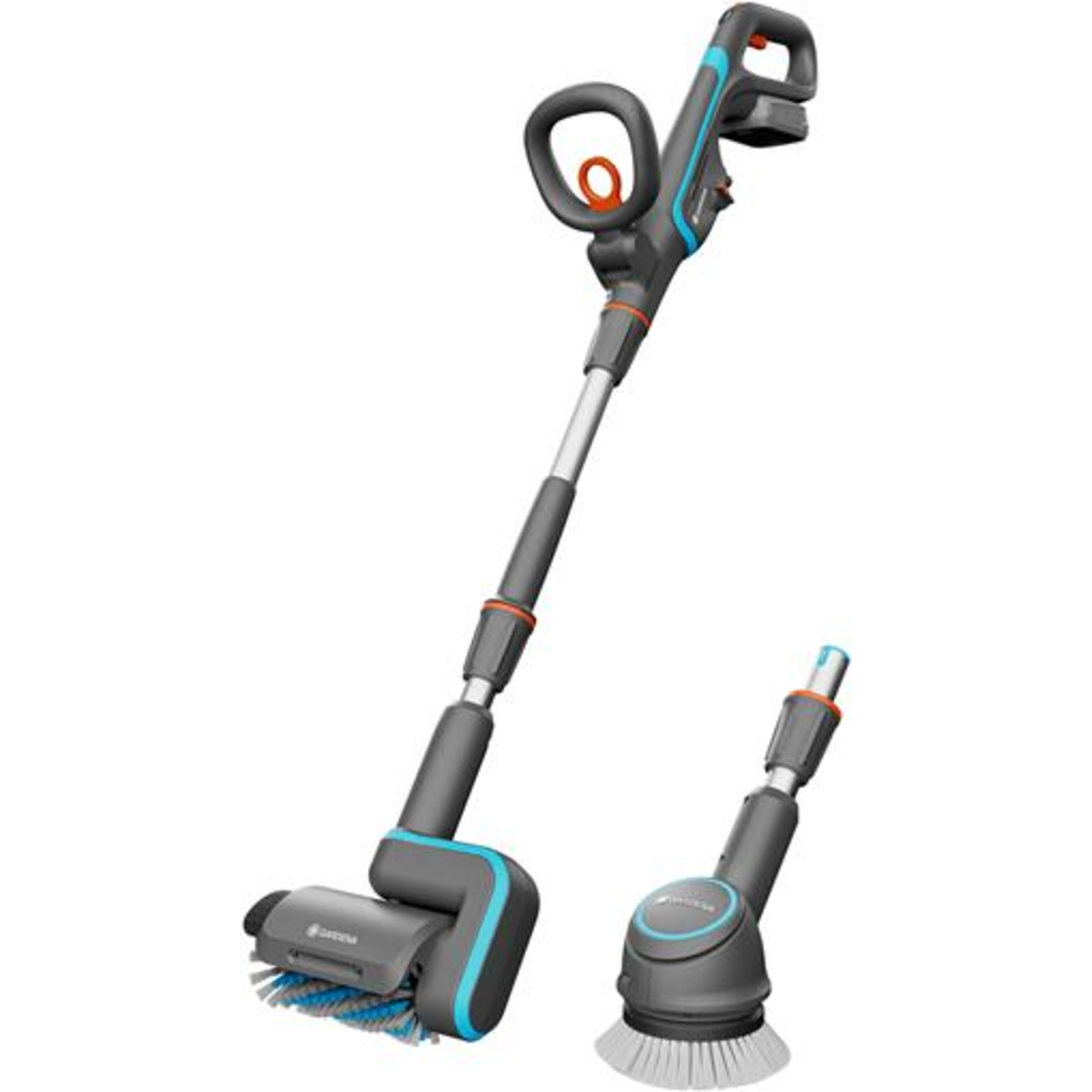 Gardena Cordless Multi Cleaner AquaBrush Universal 18V P4A Grey Turquoise Li-Ion Battery 2.5Ah P4A