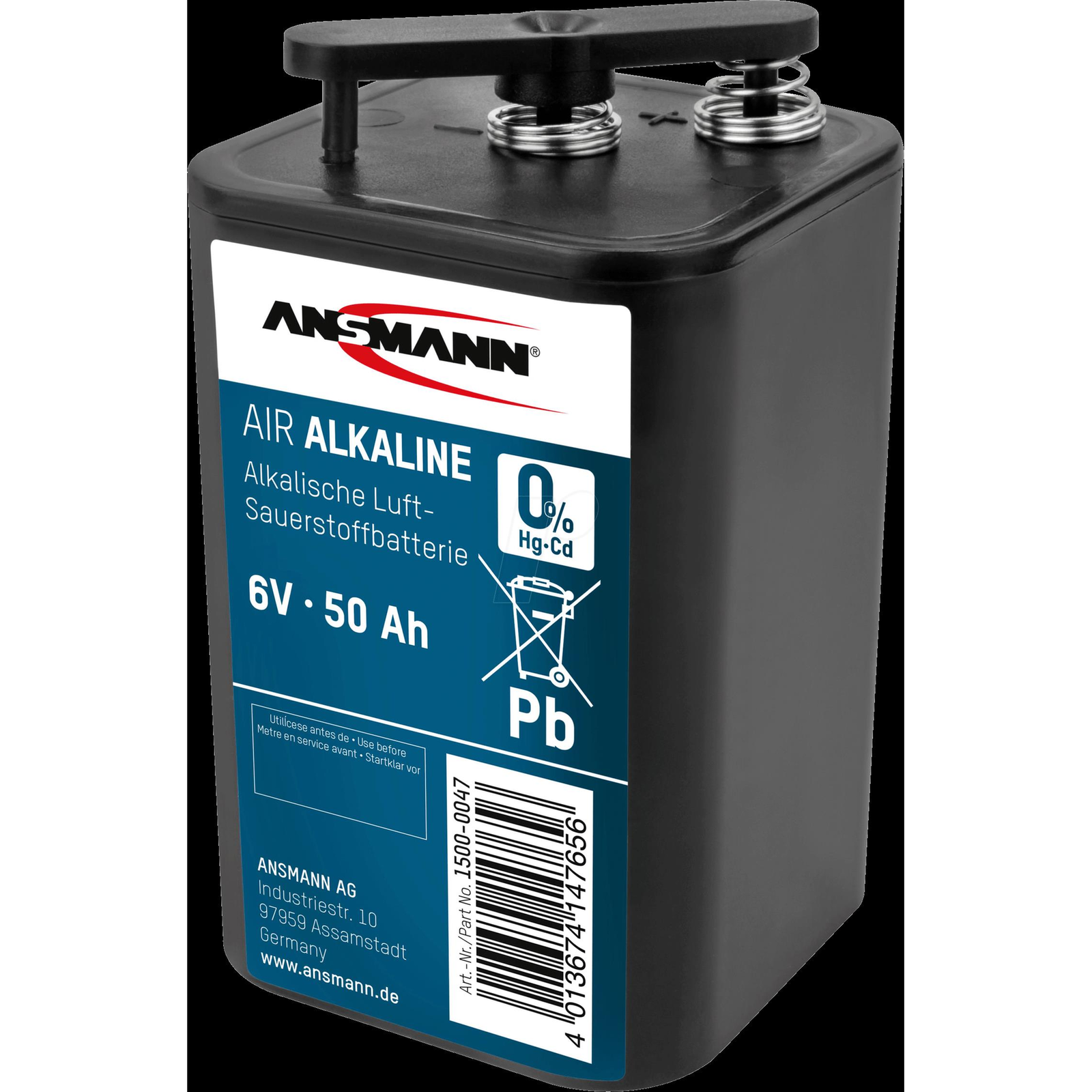 Ansmann Zinc-Air Alkaline Block Air-Oxygen Battery 50,000 MAh