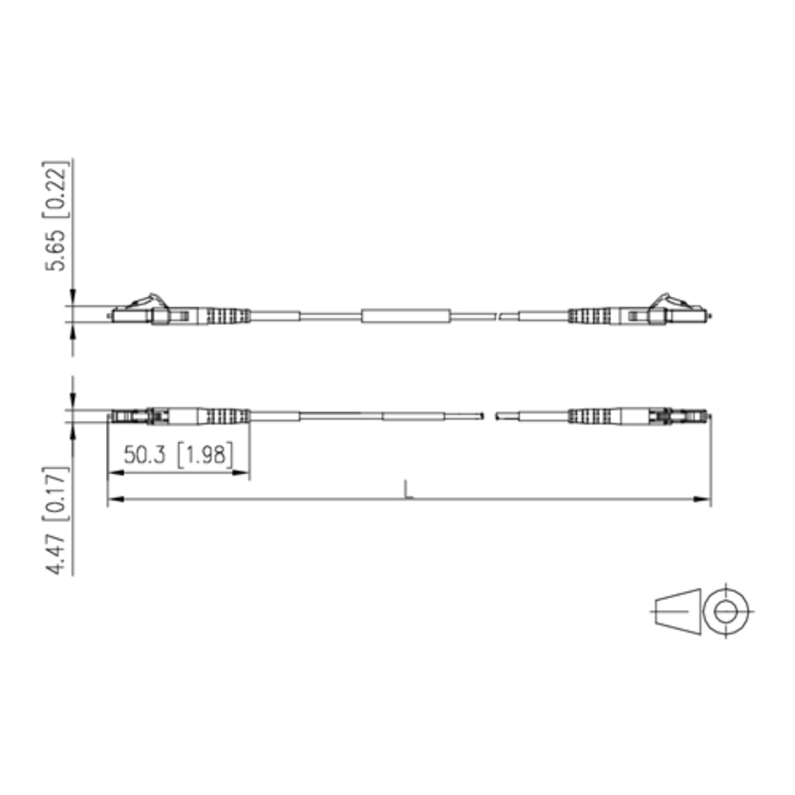 Metz Connect OpDAT FTTH Patch Cable OS2 151P7JAJA05E