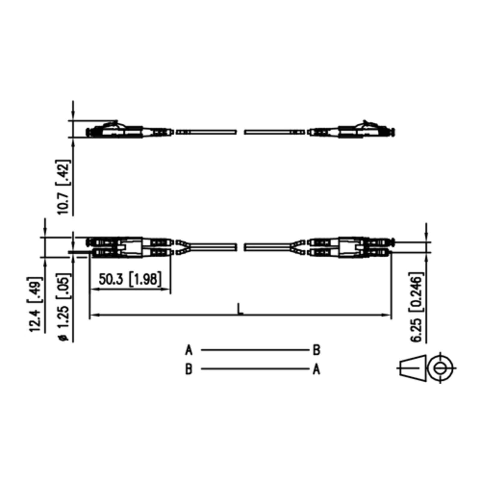 METZ CONNECT 151S1JOJO30E Fiber Optic Cable 3 M LCD OM4 Purple (151S1JOJO30E)
