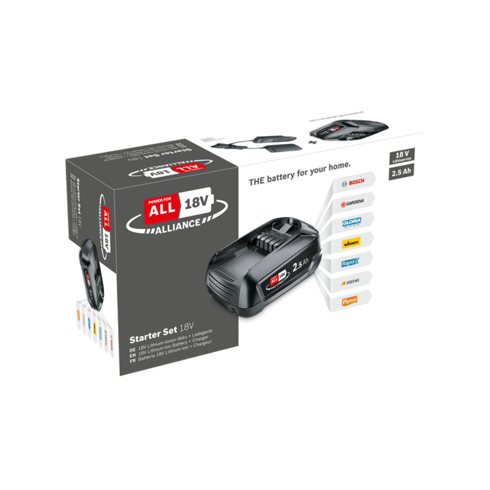 Bosch Starter Set 18V PBA 2.5Ah + AL 18V-20 Black Battery + Charger
