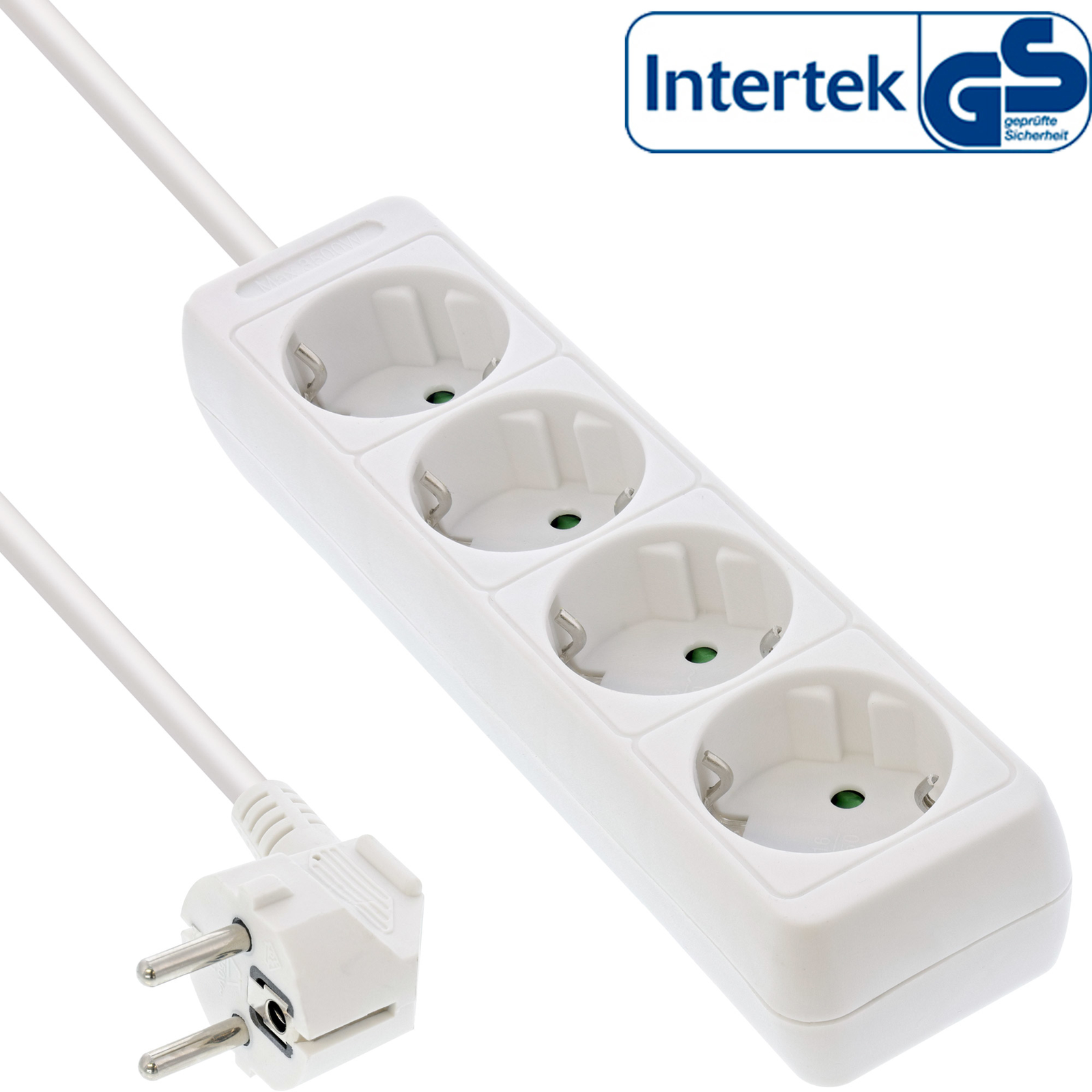 InLine Power Strip Alternating Current 230 V 3500 Watts Output Connections 4 (4 X Plugs 2-pin)