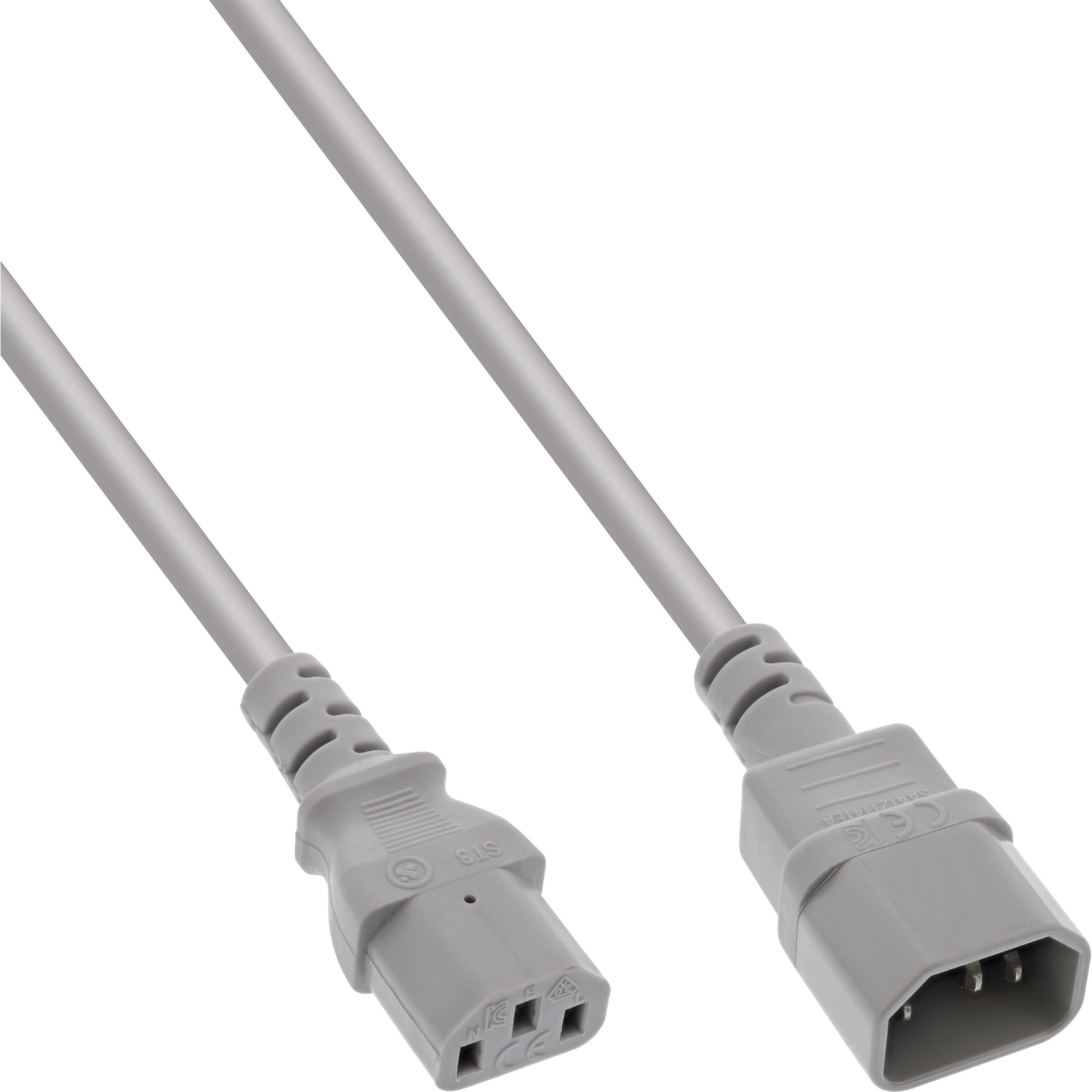 InLine Cold Appliance Extension C13 to C14 Gray 2m