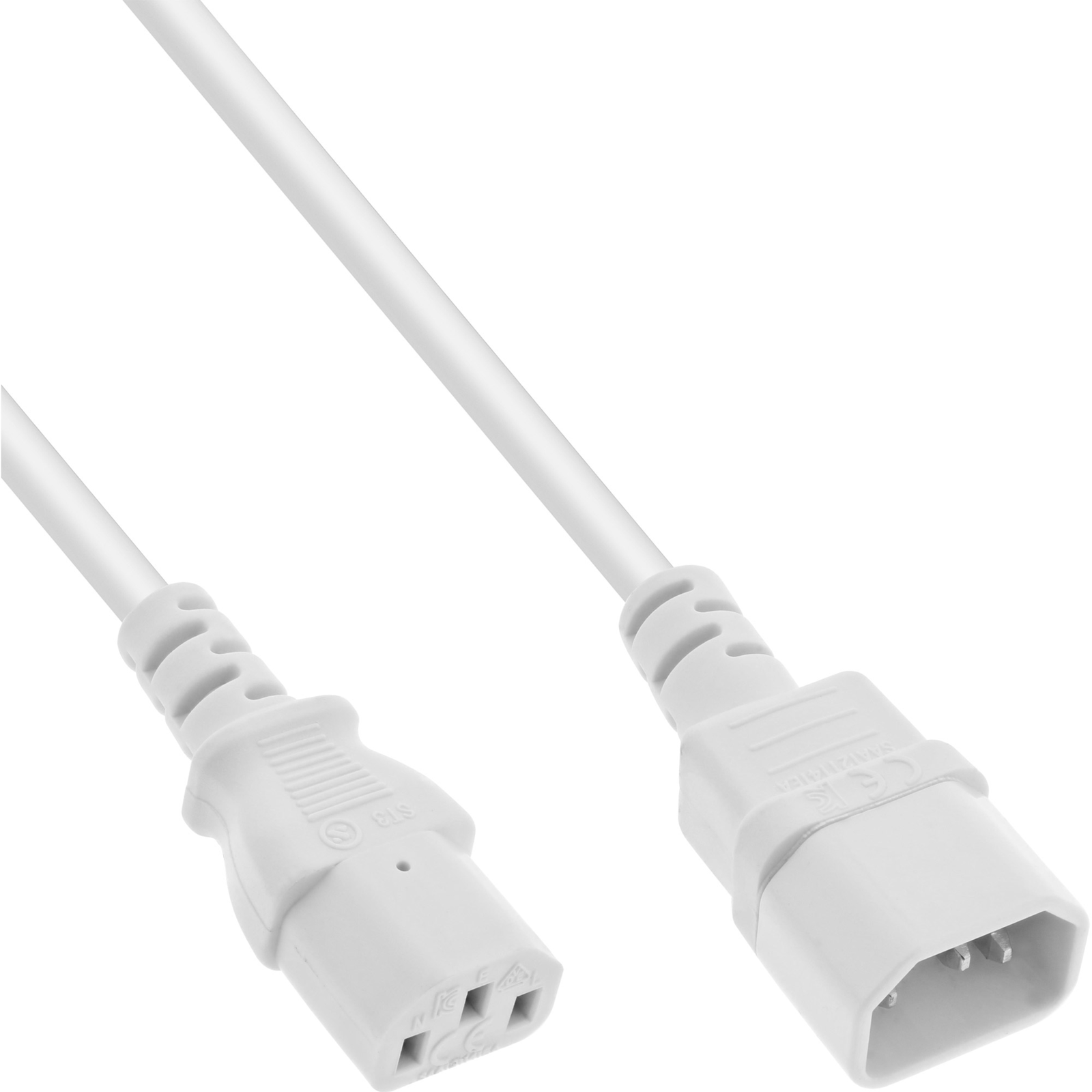 InLine Cold Appliance Extension C13 to C14 White 0.3m