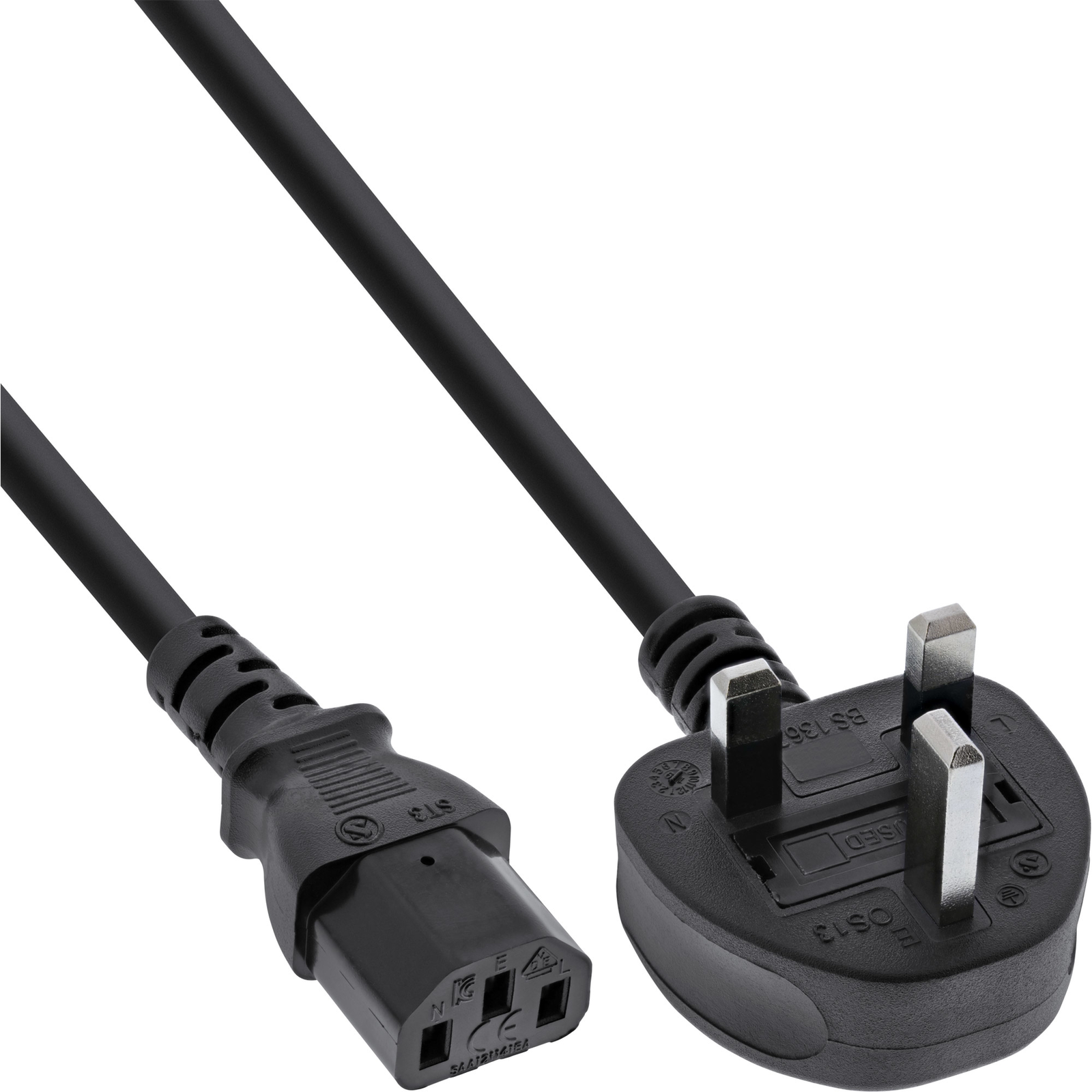 InLine Power Cable BS 1363 (S) to IEC 60320 C13