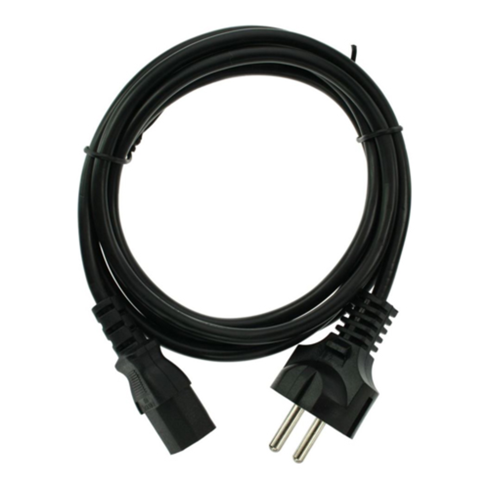 InLine Mains Cable Straight Earthing Contact to C13 Appliance Inlet 5m Black