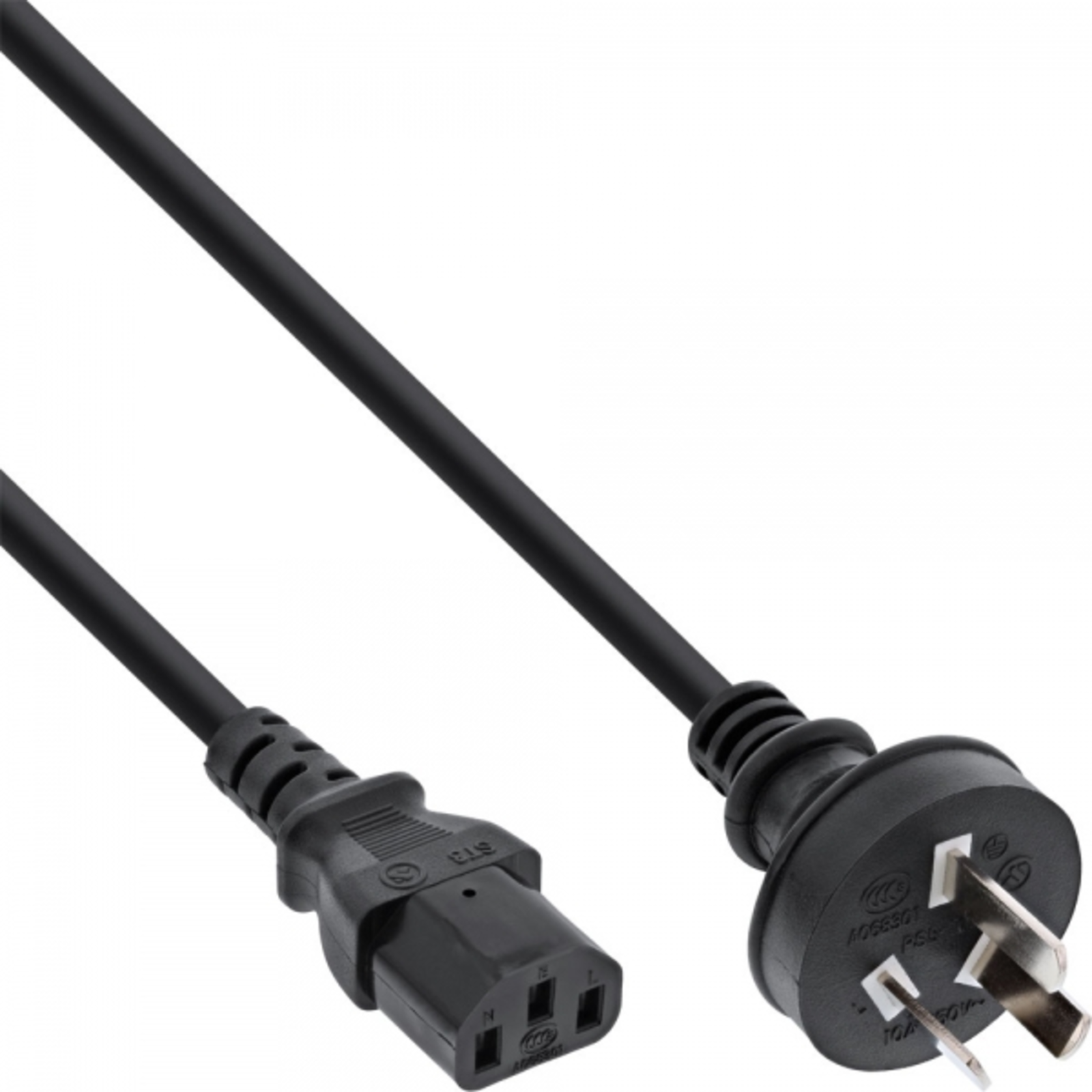 InLine Power Cable Mains Plug China to Cold Appliance Plug C13 1.8m