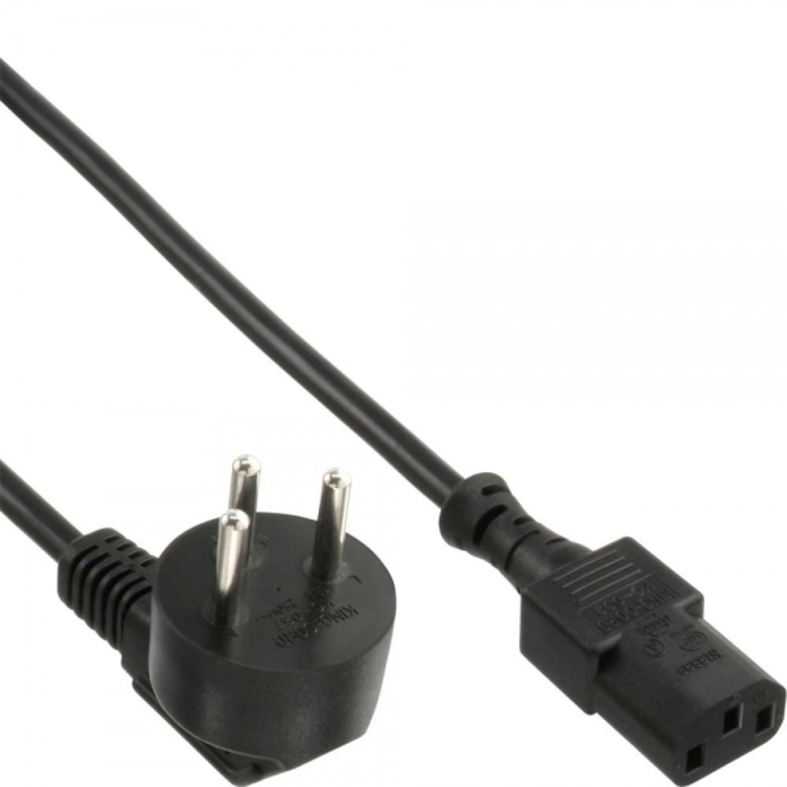 InLine Mains Cable Mains Plug Israel to Cold Appliance Plug C13 1.8m