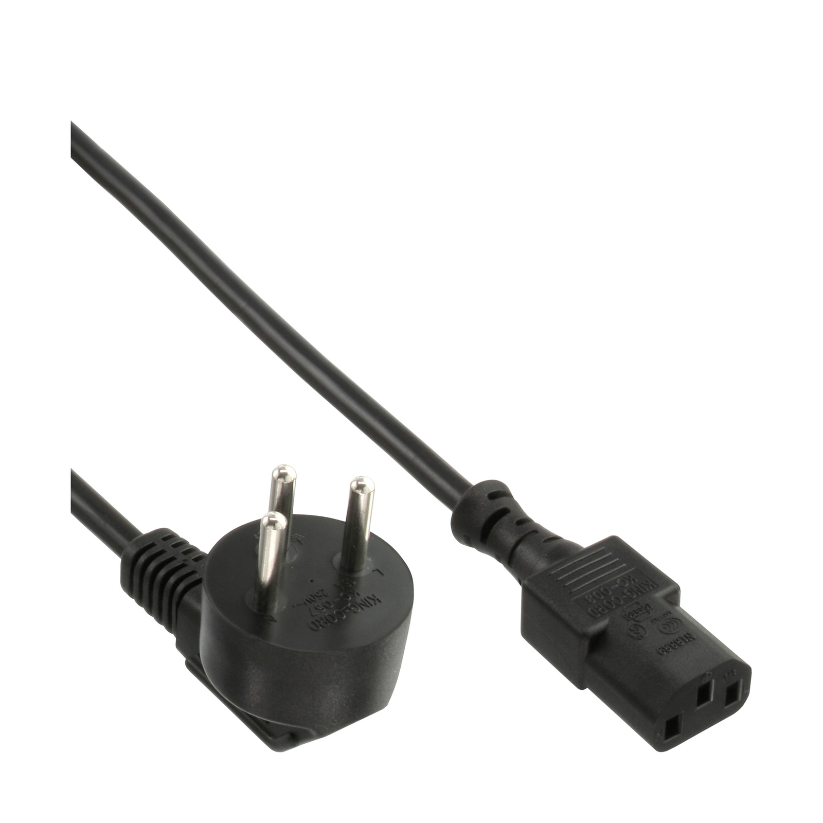 InLine Mains Cable Mains Plug Israel to Cold Appliance Plug C13 3.0m