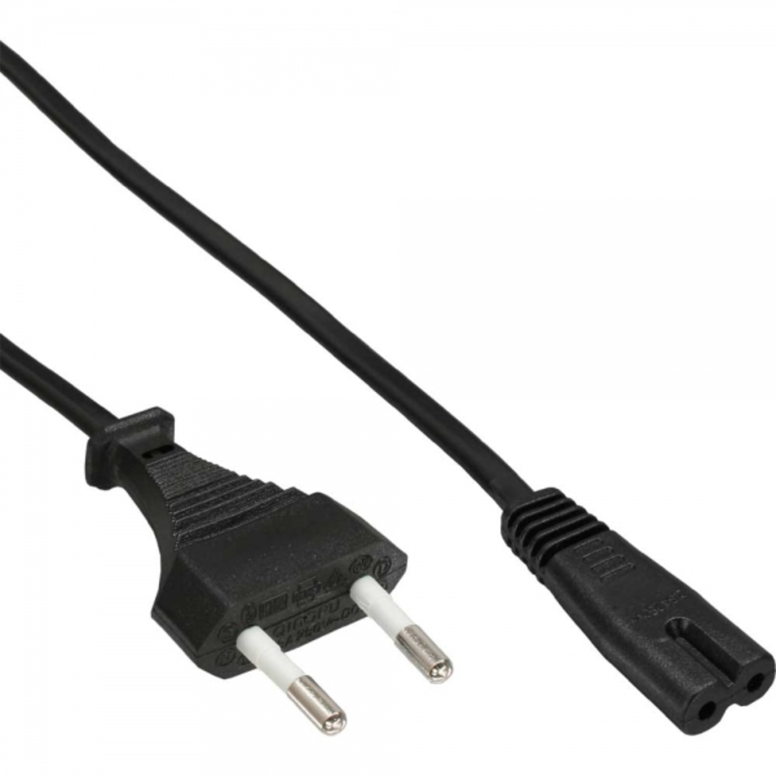 InLine Mains Cable Mains Plug to Euro 8 C7 Plug 1m