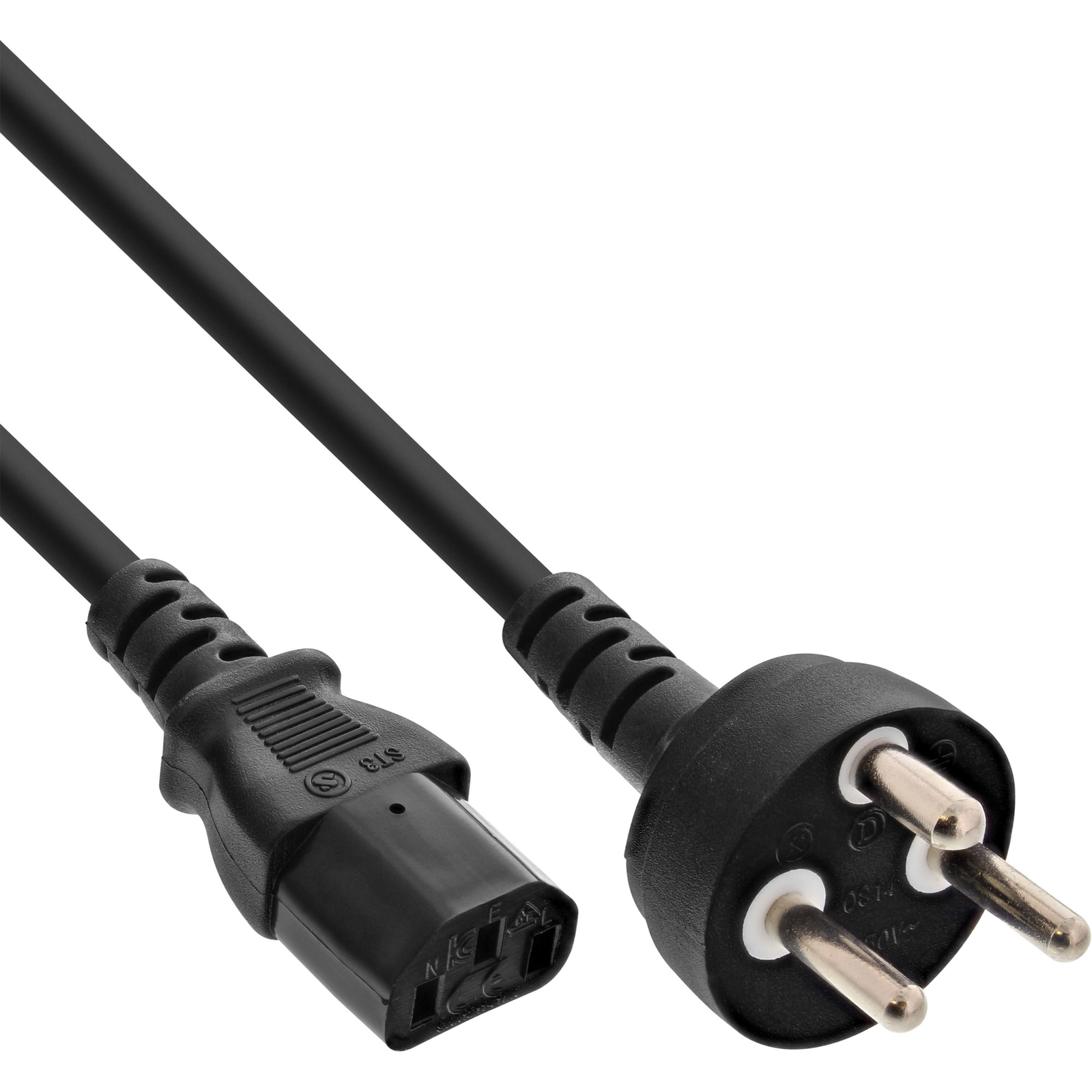 InLine Mains Cable Mains Plug Denmark to Appliance Inlet C13 5m