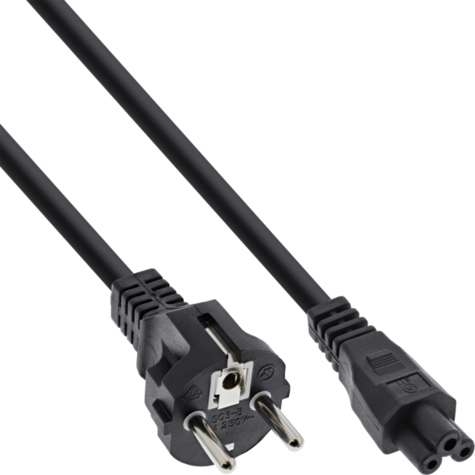 InLine Power Cable for Notebook 3-pin Connector Black 0.5m
