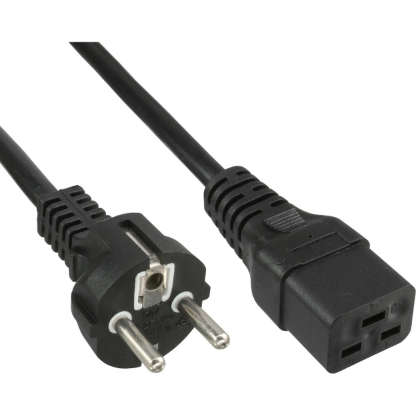 InLine Power Cable IEC 60320 C19 16A to CEE 7/7 (M)