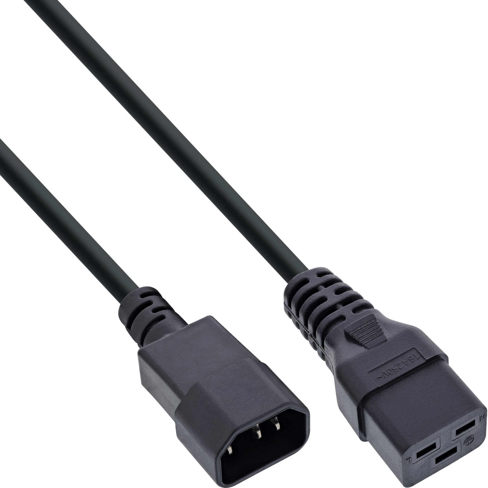 InLine Mains Adapter Cable IEC-60320 C14 to C19 Max 10A 3m