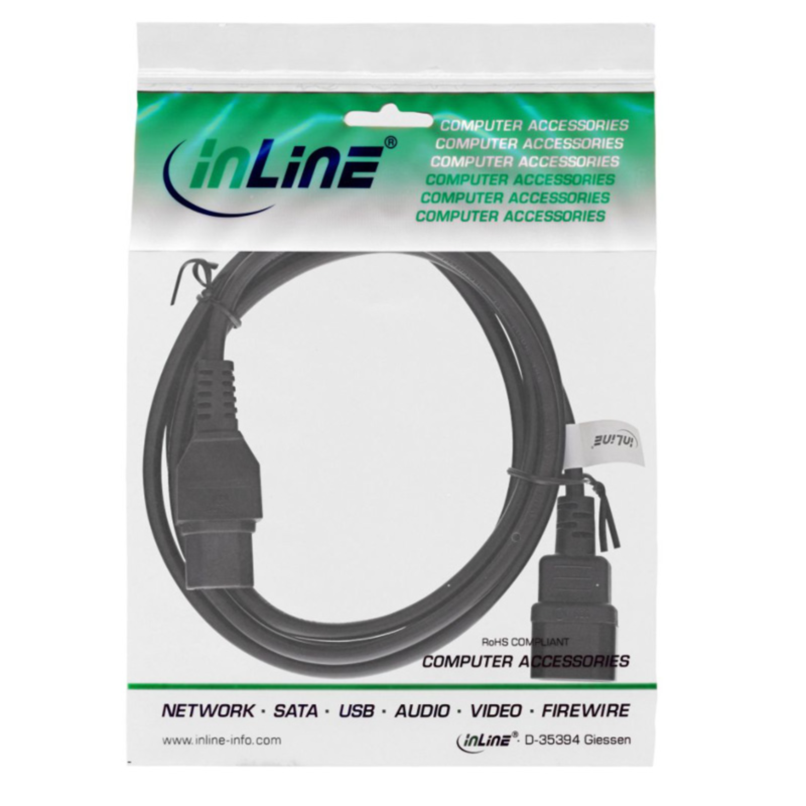 InLine 3M Cable BLACK C14-C15