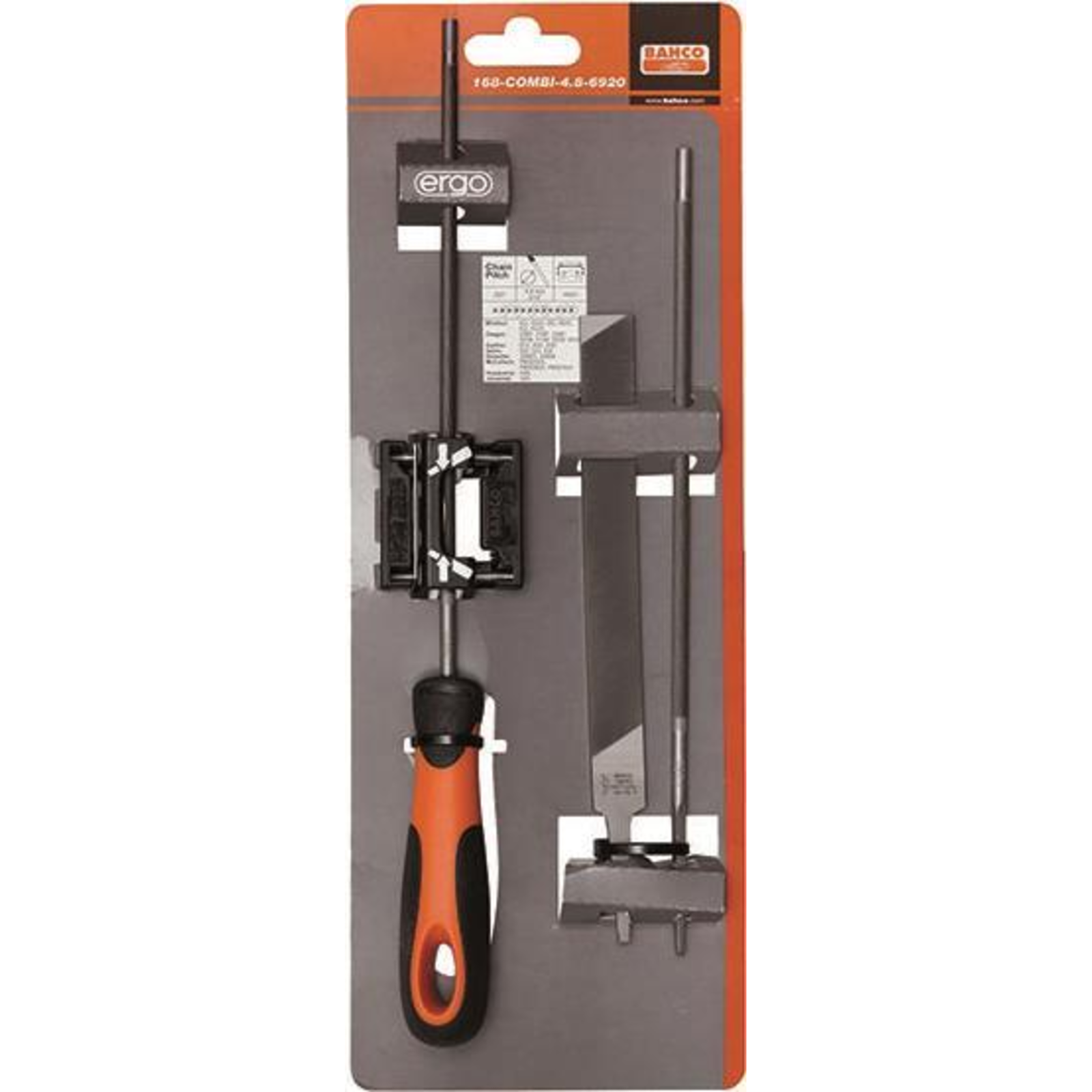 Bahco Chain Saw File Set Ergo Handle 200mm 4.0mm Aid Length 1 Pc