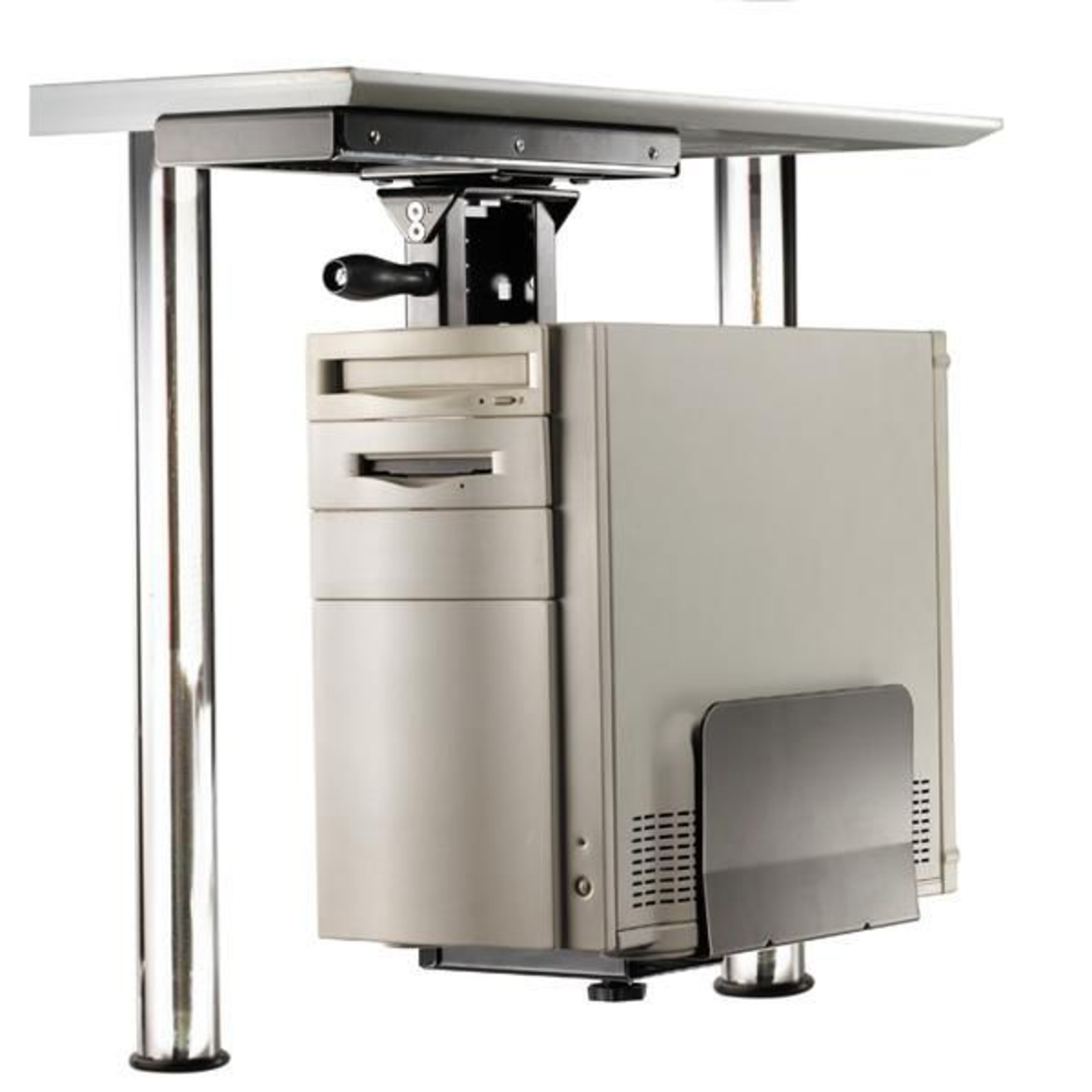 ROLINE PC Holder Swivelling Black Table-mounted CPU Holder 30 Kg Black Steel