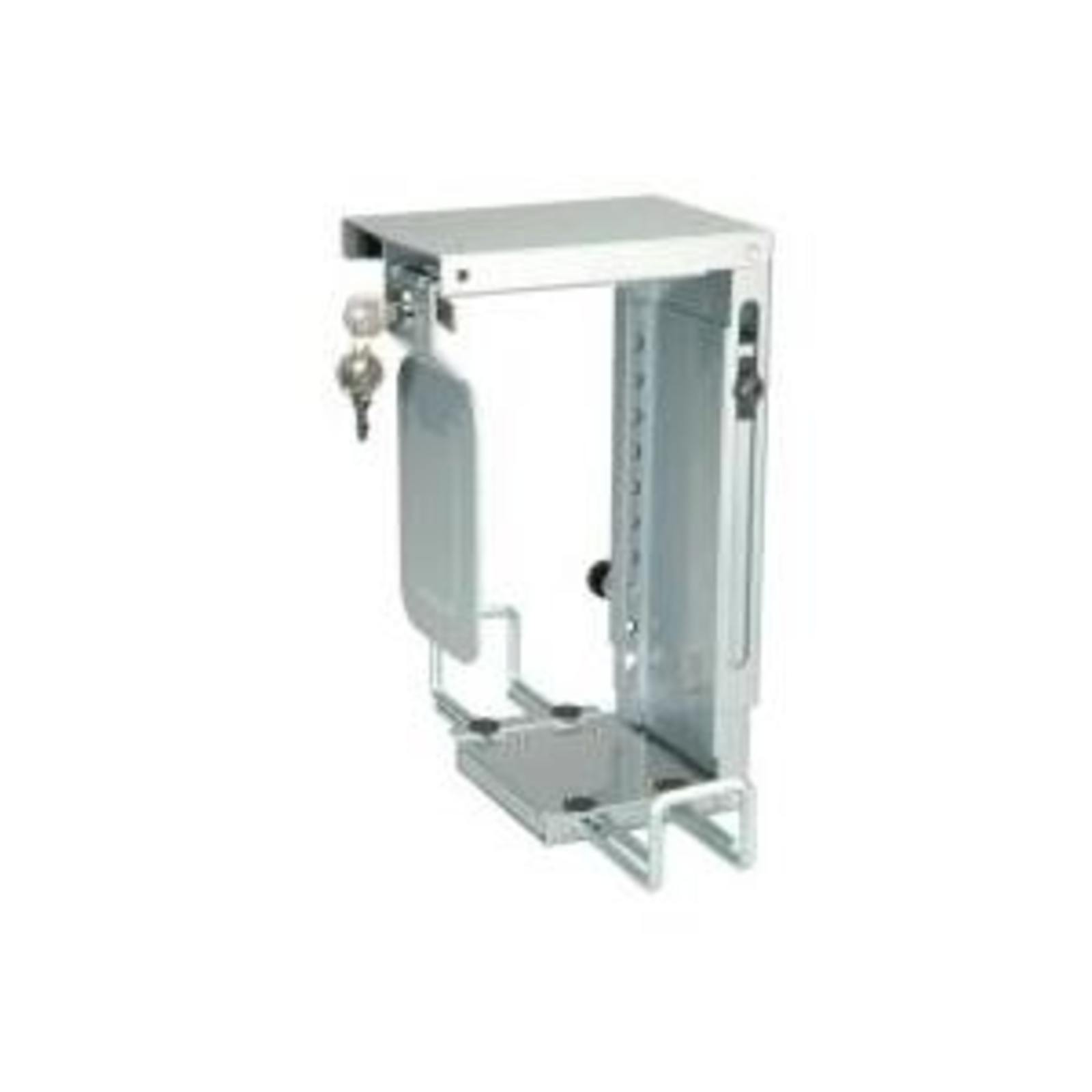 ROLINE Mini PC Holder Lockable Table-mounted CPU Holder 10 Kg Silver Steel