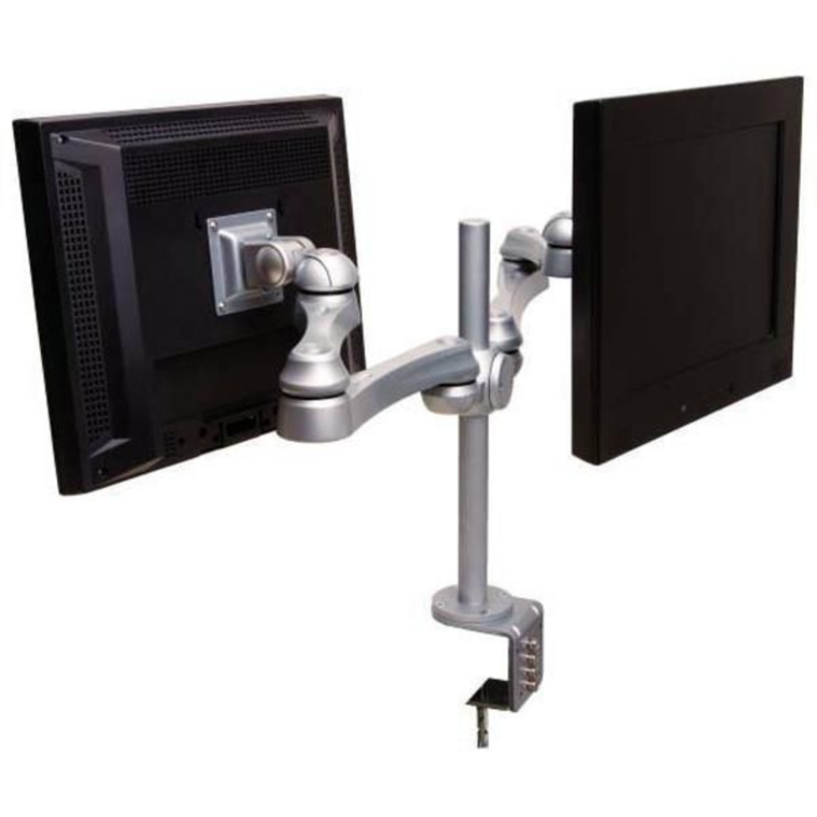 ROLINE LCD Double Arm Support Bar 4G Table Mounting 8 Kg 75 X 75mm 100 X 100mm Silver