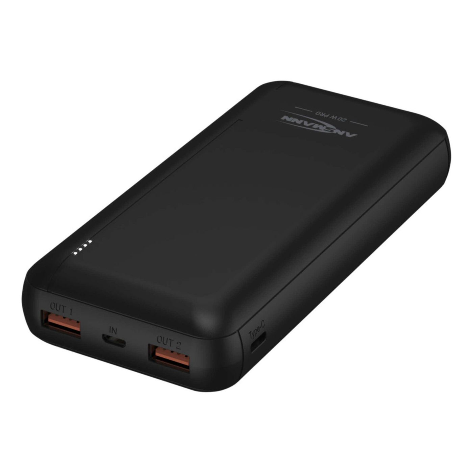Ansmann PB320PD 20000 MAh Lithium Polymer LiPo Quick Charge 3.0 3.7 V Black