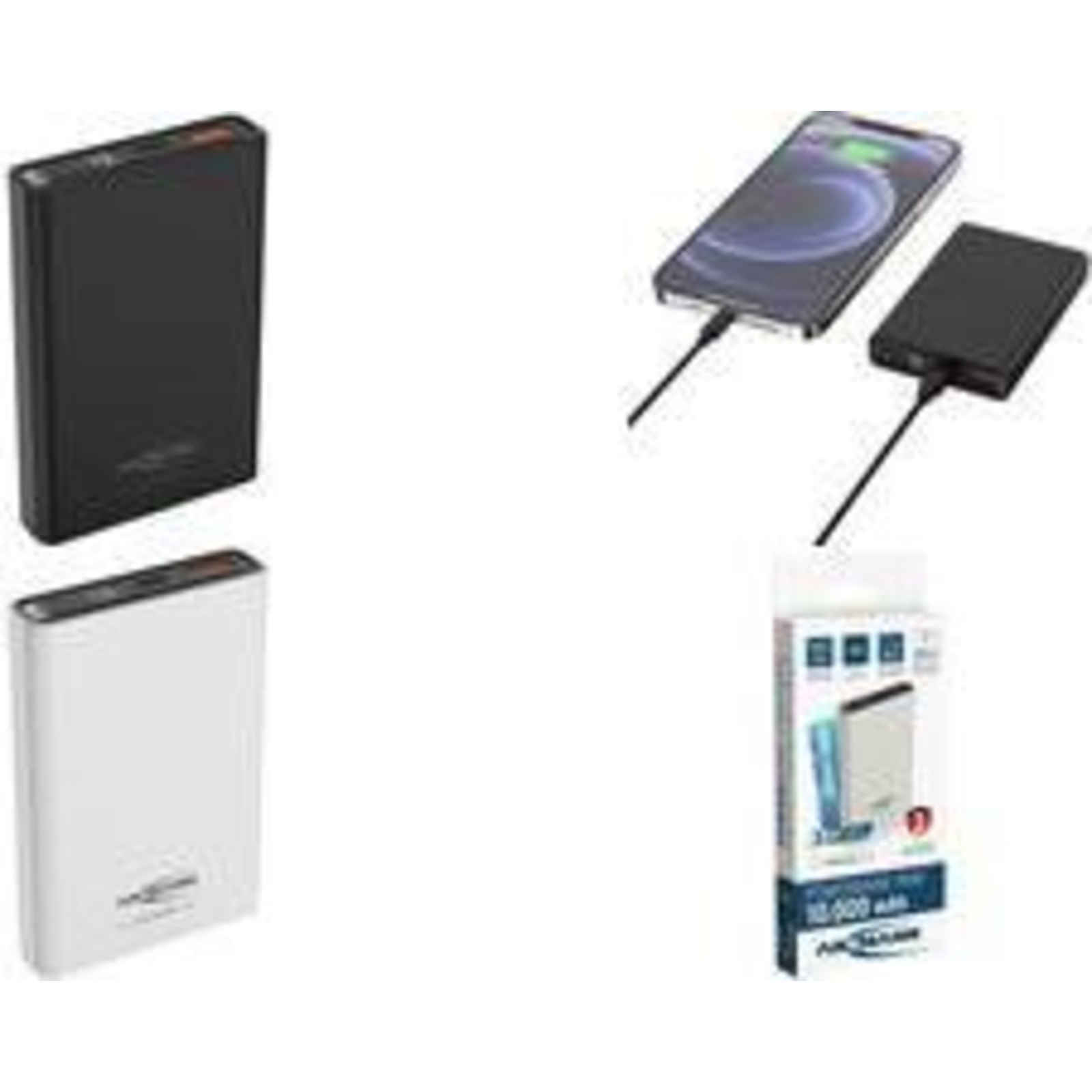 Ansmann PB222PD Powerbank 10,000 MAh LiPo USB-A USB-C White