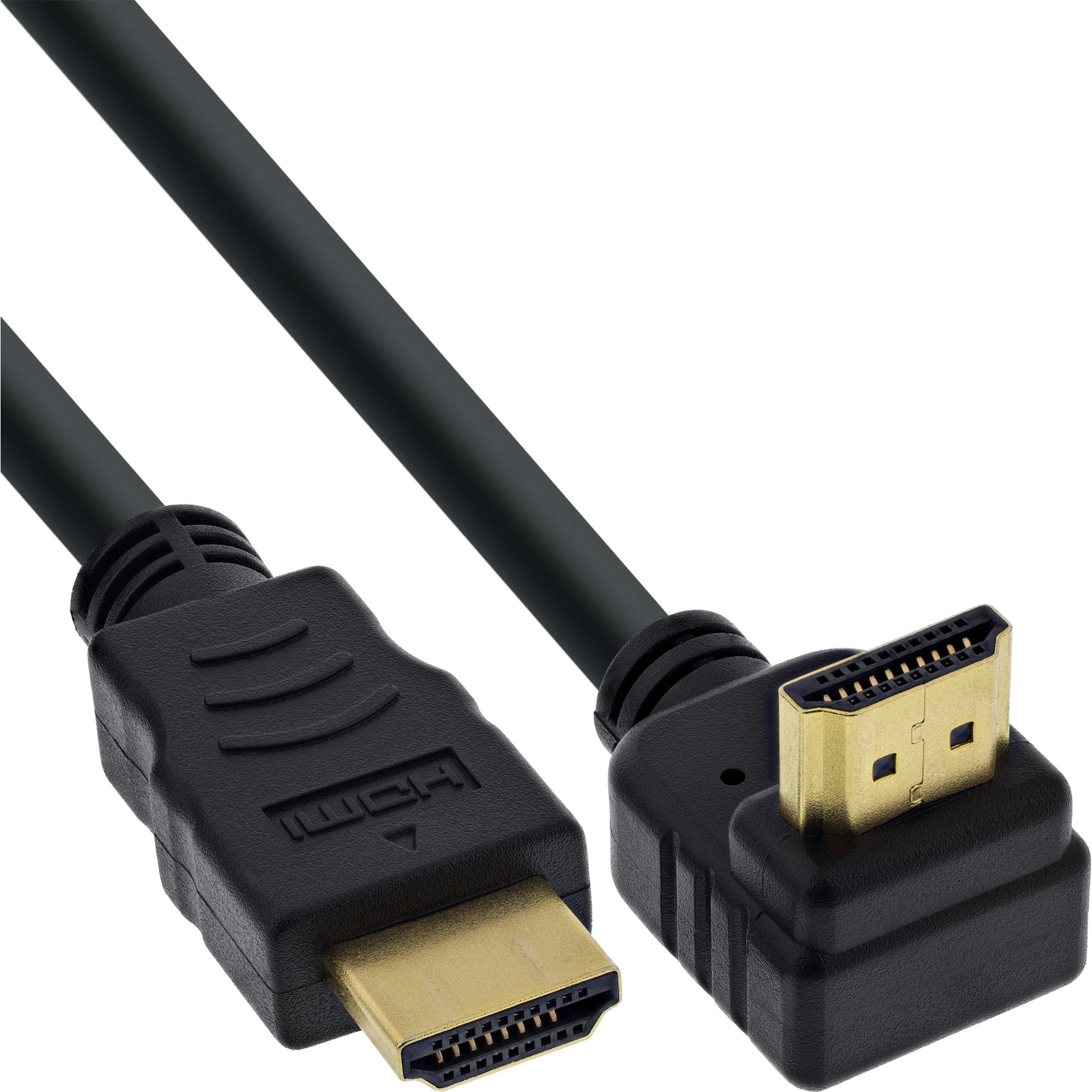 InLine HDMI HS Cable Angled with Eth. ST ST Galvanized Cont. Black 1 -5m