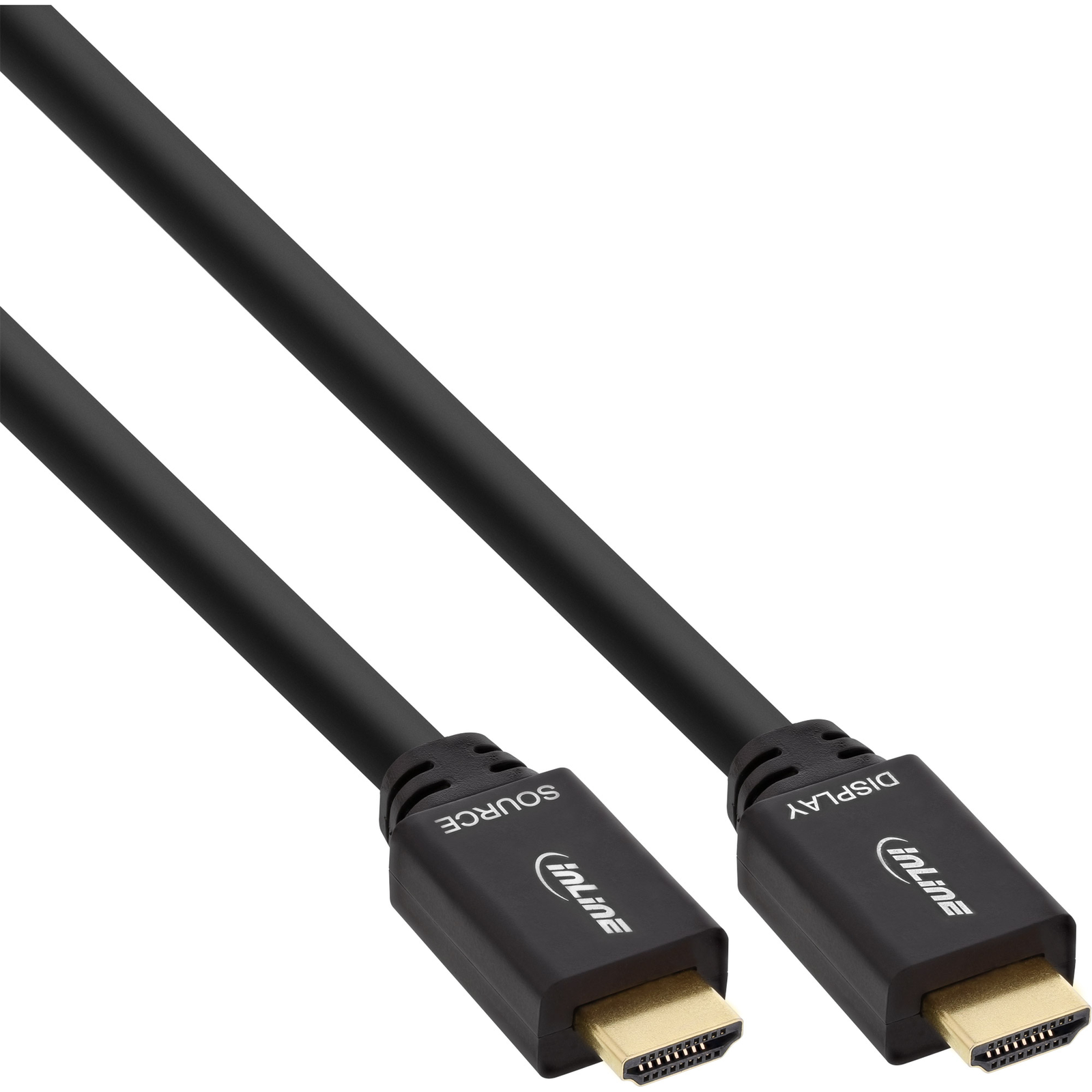 InLine HDMI High-speed Cable with Eth. ST ST Active Black gold 40m