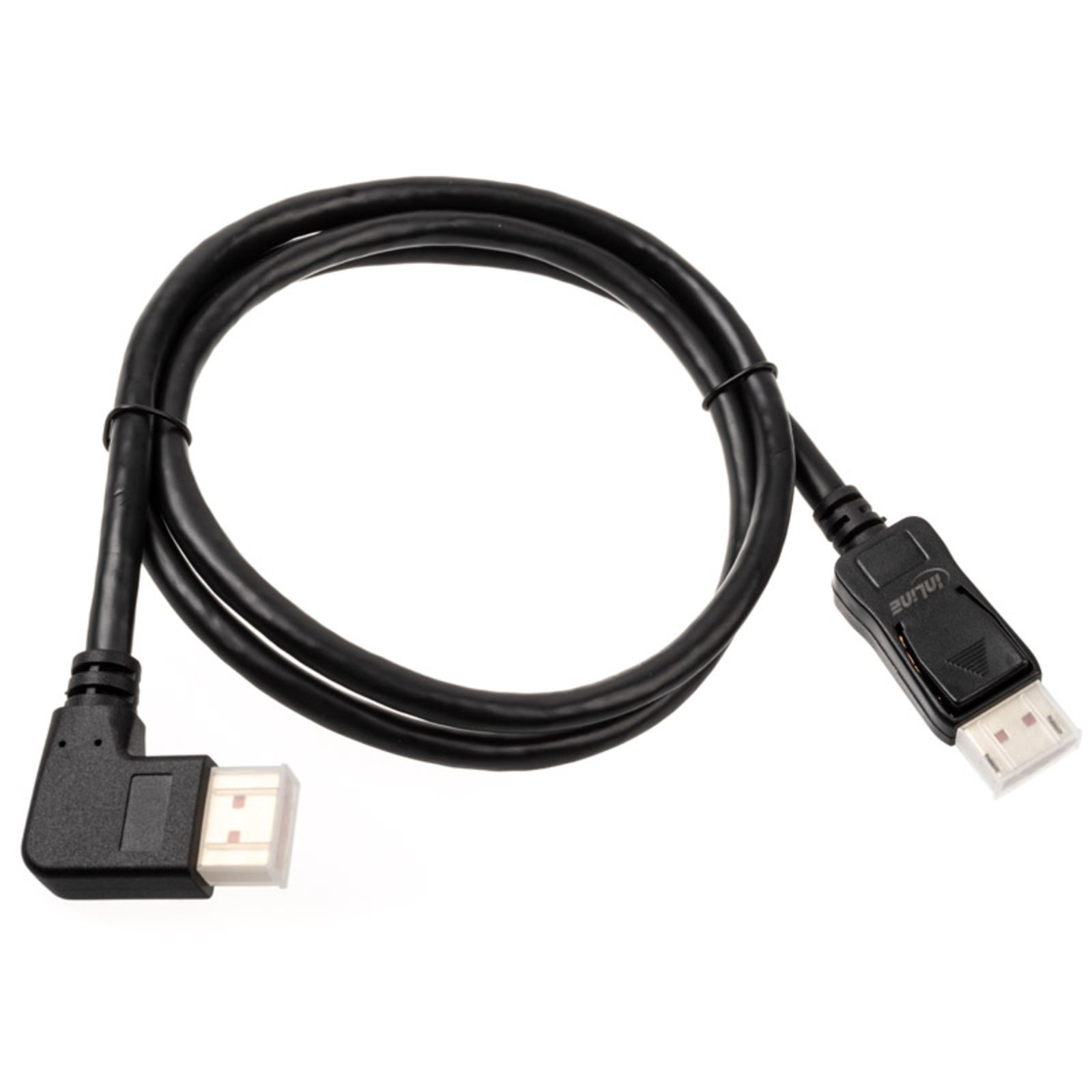 InLine DisplayPort 1.4 Cable 8K4K Left Angled Black-gold 1m