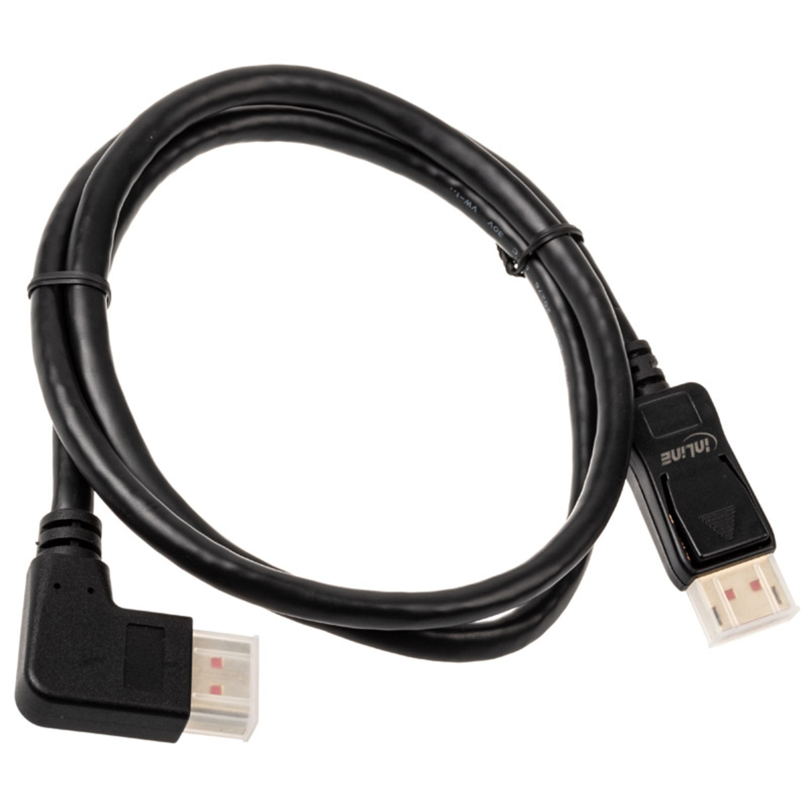 InLine DisplayPort 1.4 Cable 8K4K Right Angled Black-gold 1m
