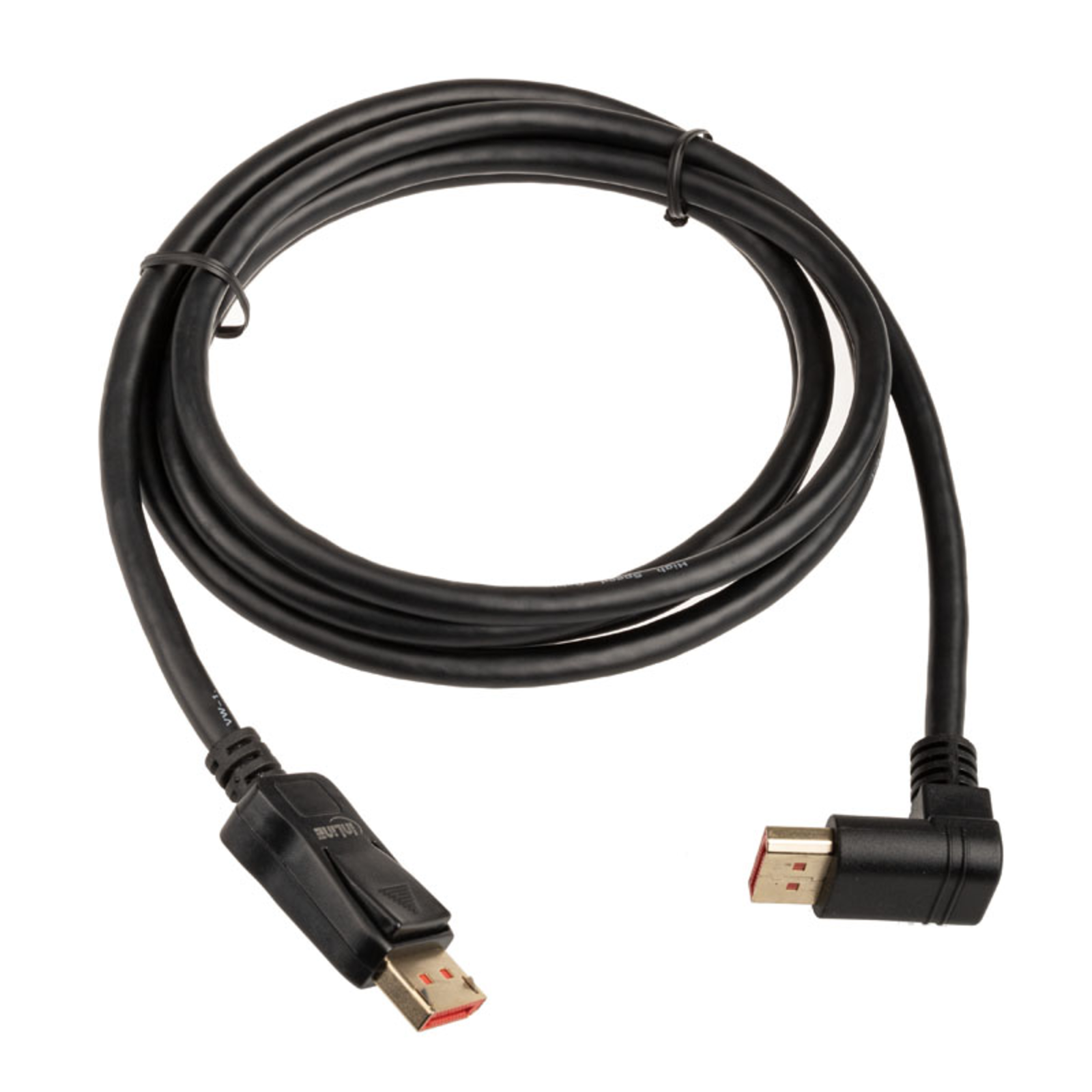 InLine 8K (UHD-2) DisplayPort Cable Angled Upwards Black 2m