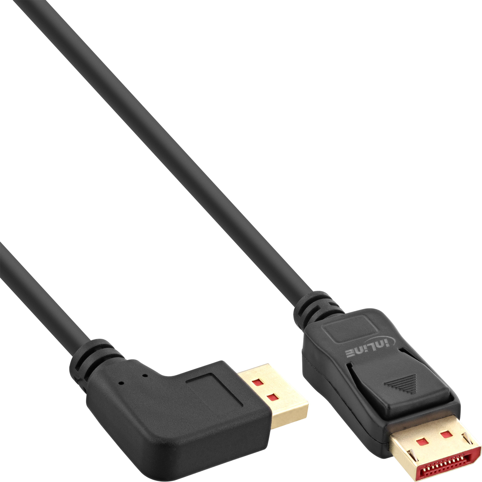 InLine DisplayPort 1.4 Cable 8K4K Left Angled Black-gold 3m
