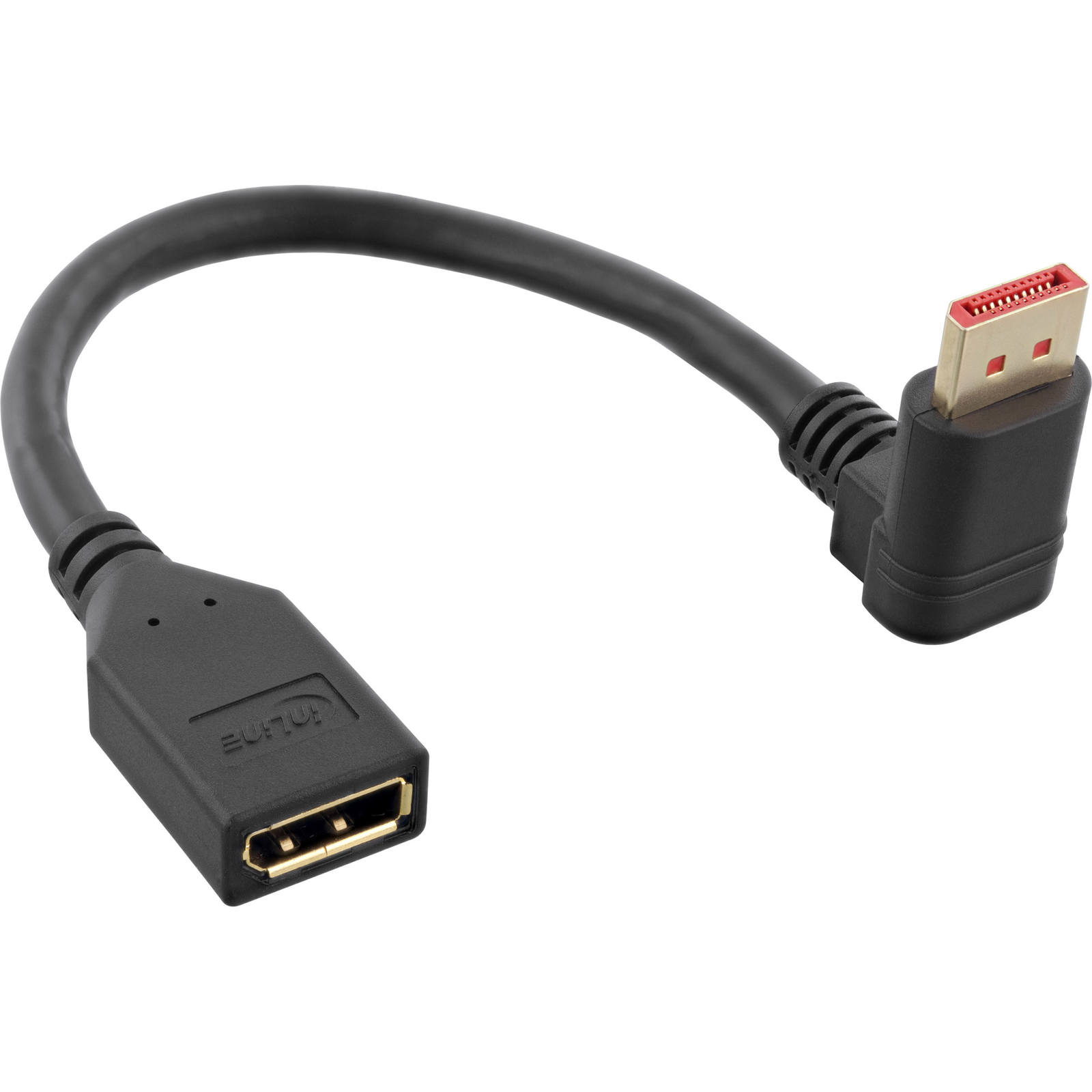 InLine DisplayPort Adapter Cable 8K4K Angled Downwards 0.15m