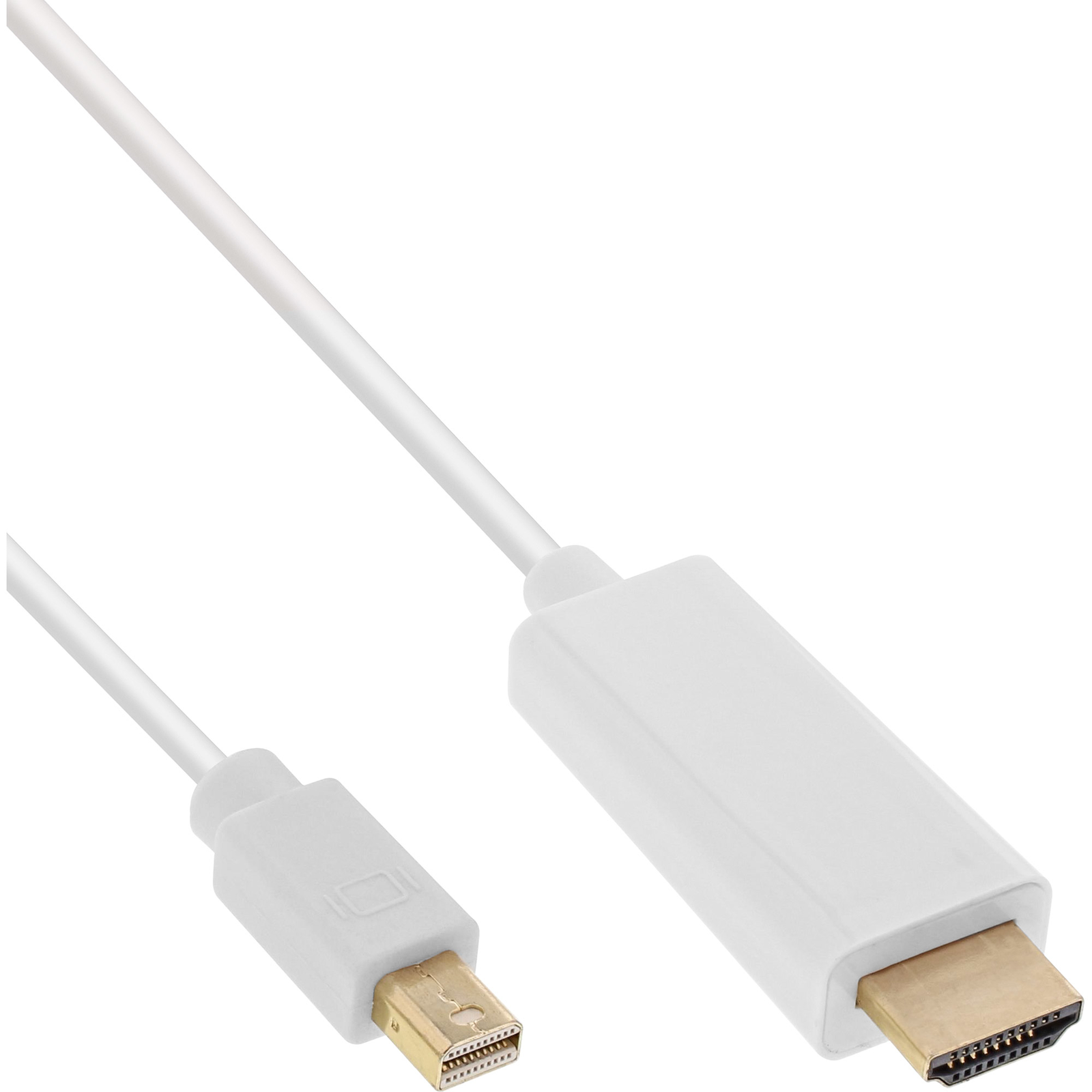 InLine Mini DisplayPort to HDMI Converter Cable White 0.5m 4K2K with Audio