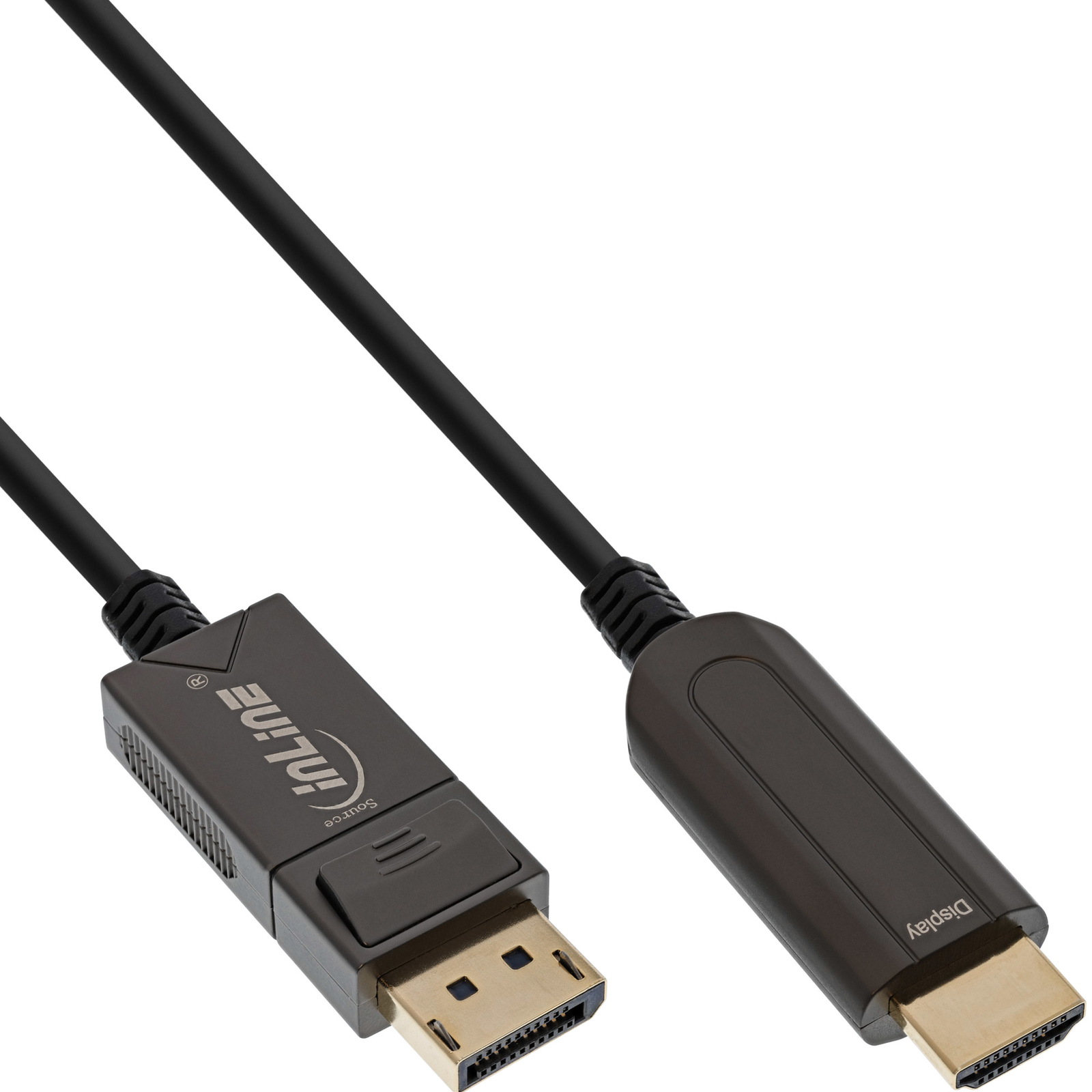 InLine DisplayPort to HDMI AOC Converter Cable 4K-60Hz Black 20m