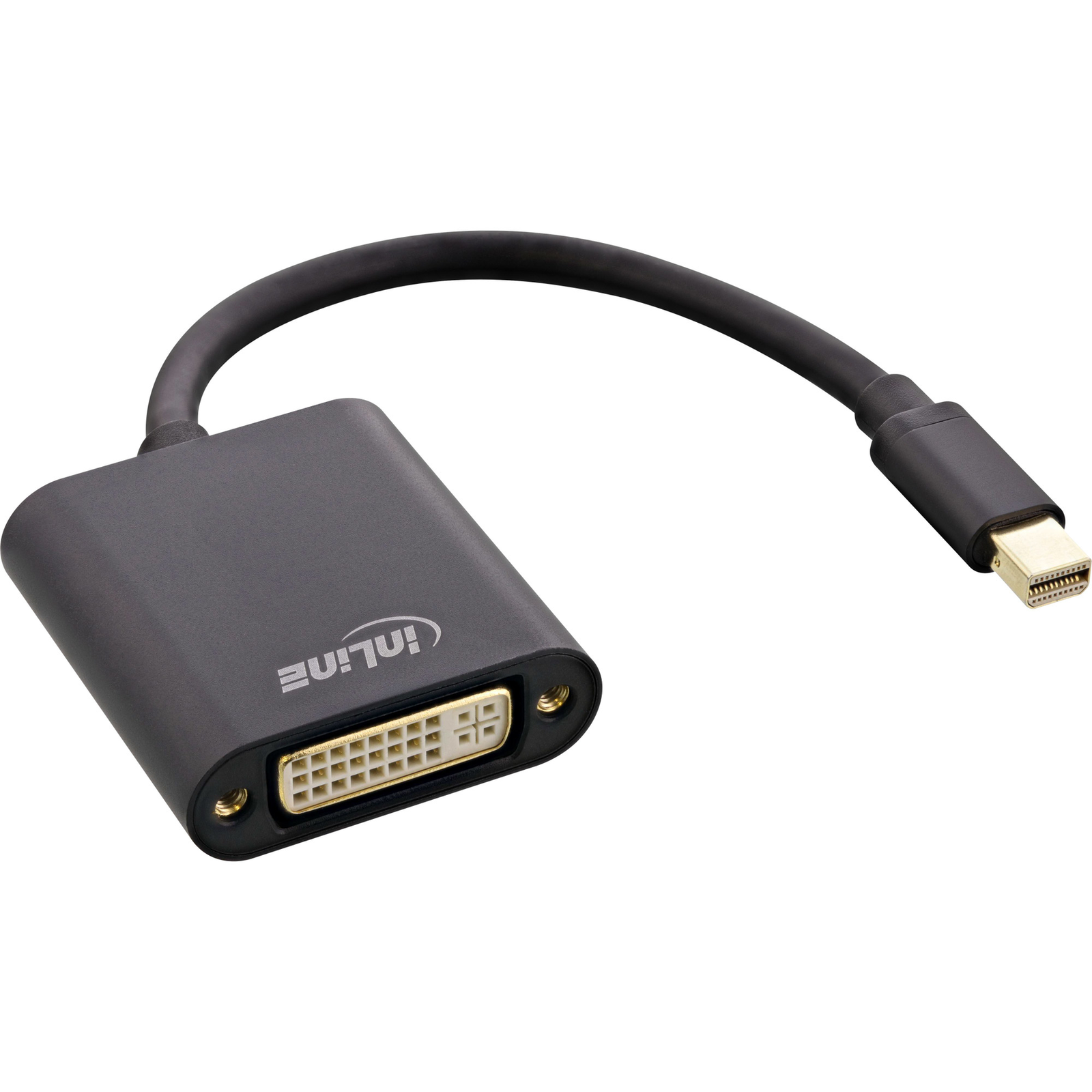 InLine Mini DisplayPort to DVI Adapter Aluminum Black 0 -15m