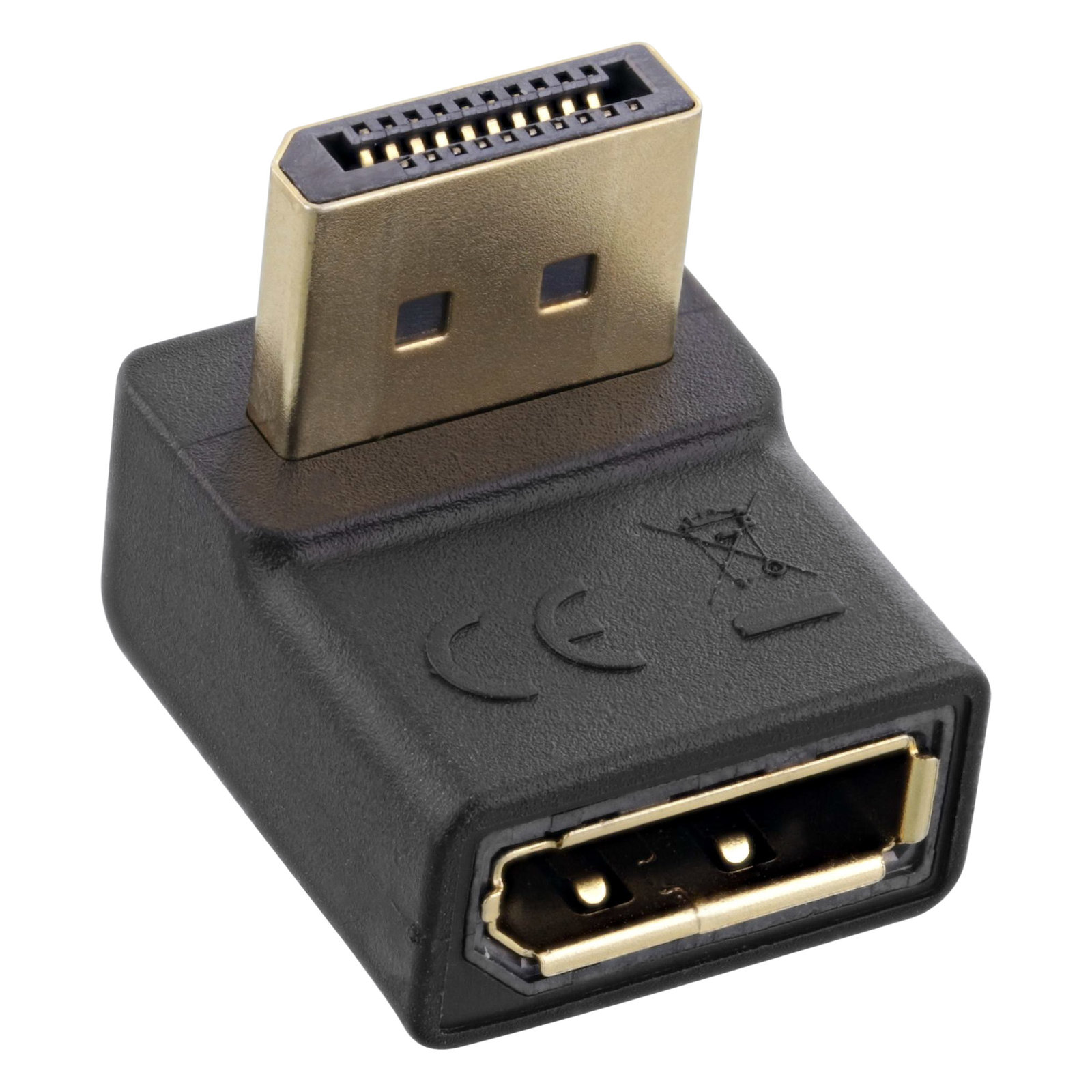 InLine DisplayPort Adapter DisplayPort Male Female Angled Upwards