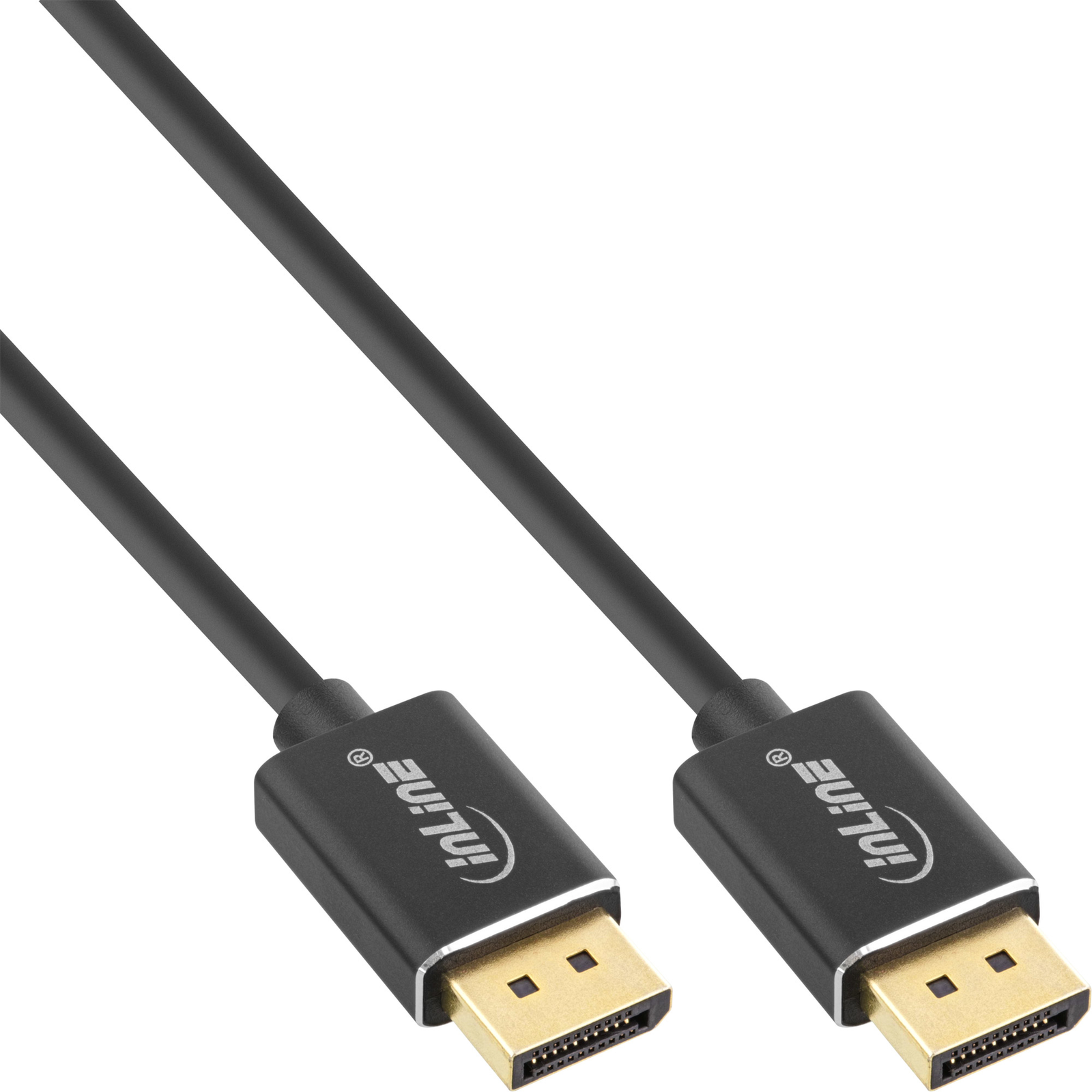 InLine DisplayPort 1.4 Cable Slim 8K4K Black gold-plated Contacts 1m