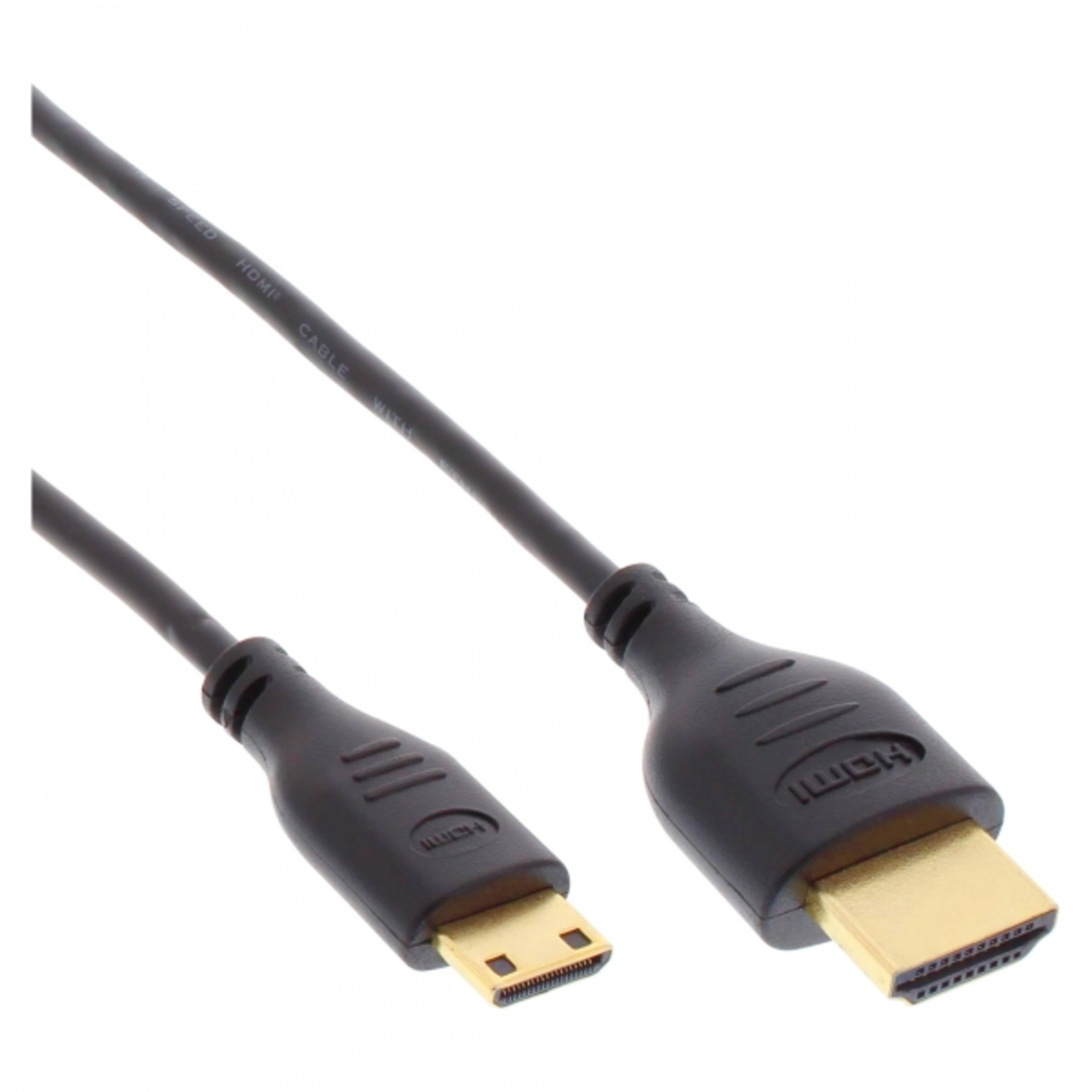 InLine HDMI Superslim Cable A to C HS with Eth. Premium Black gold 1 -8m