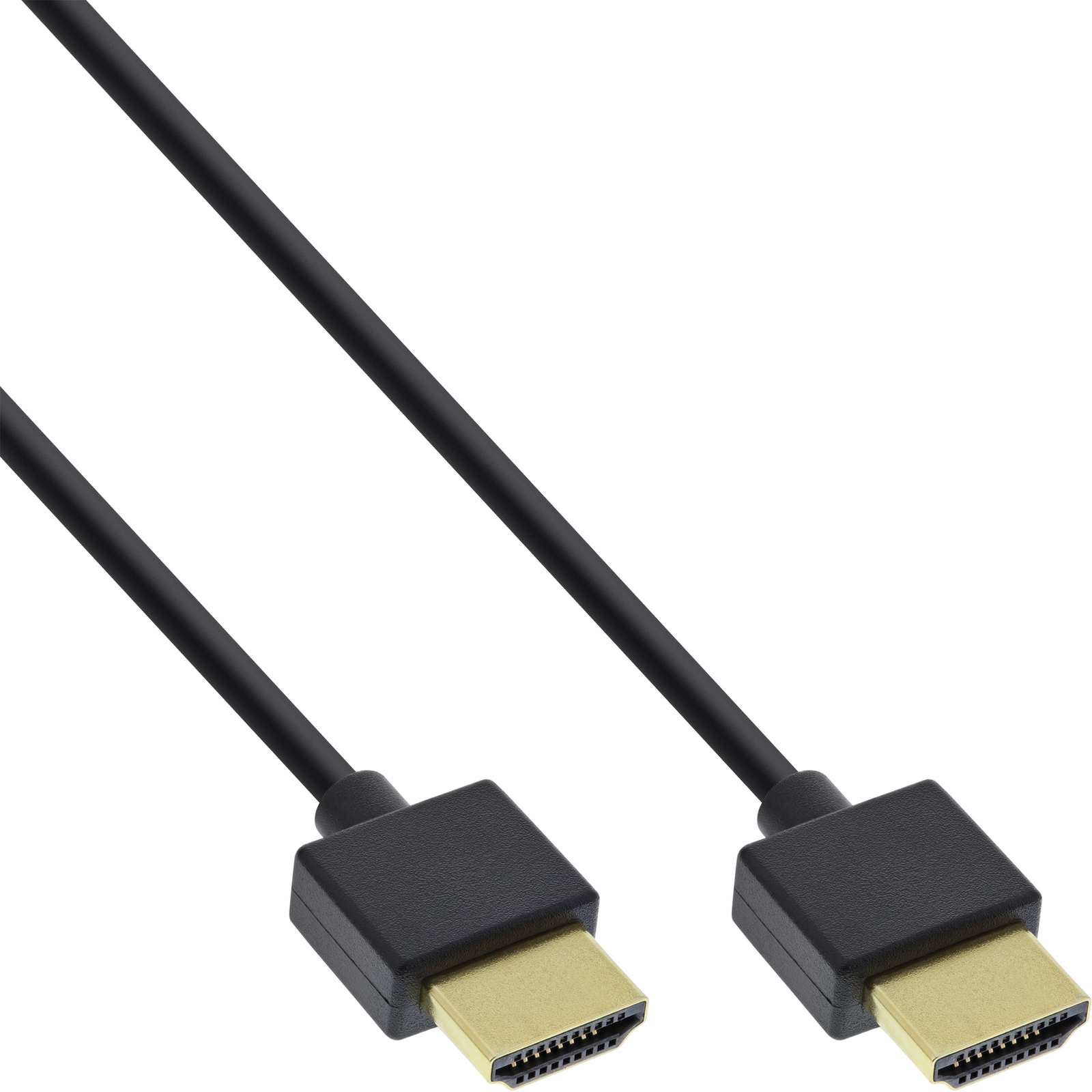 InLine HDMI Superslim Cable A to A HS with Eth. Premium Black gold 1 -5m