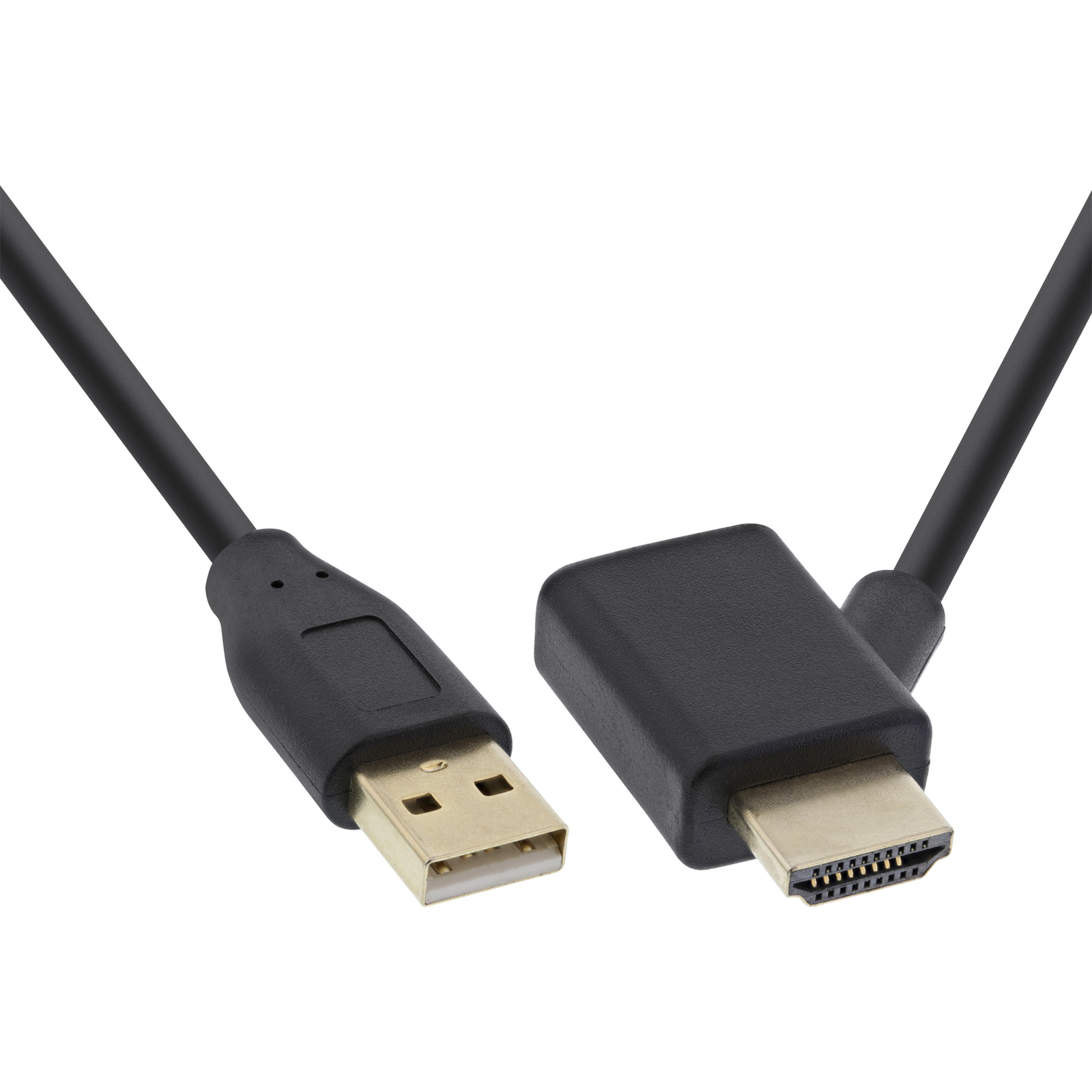 InLine HDMI Adapter Plug-socket with USB Power Supply 0.5m