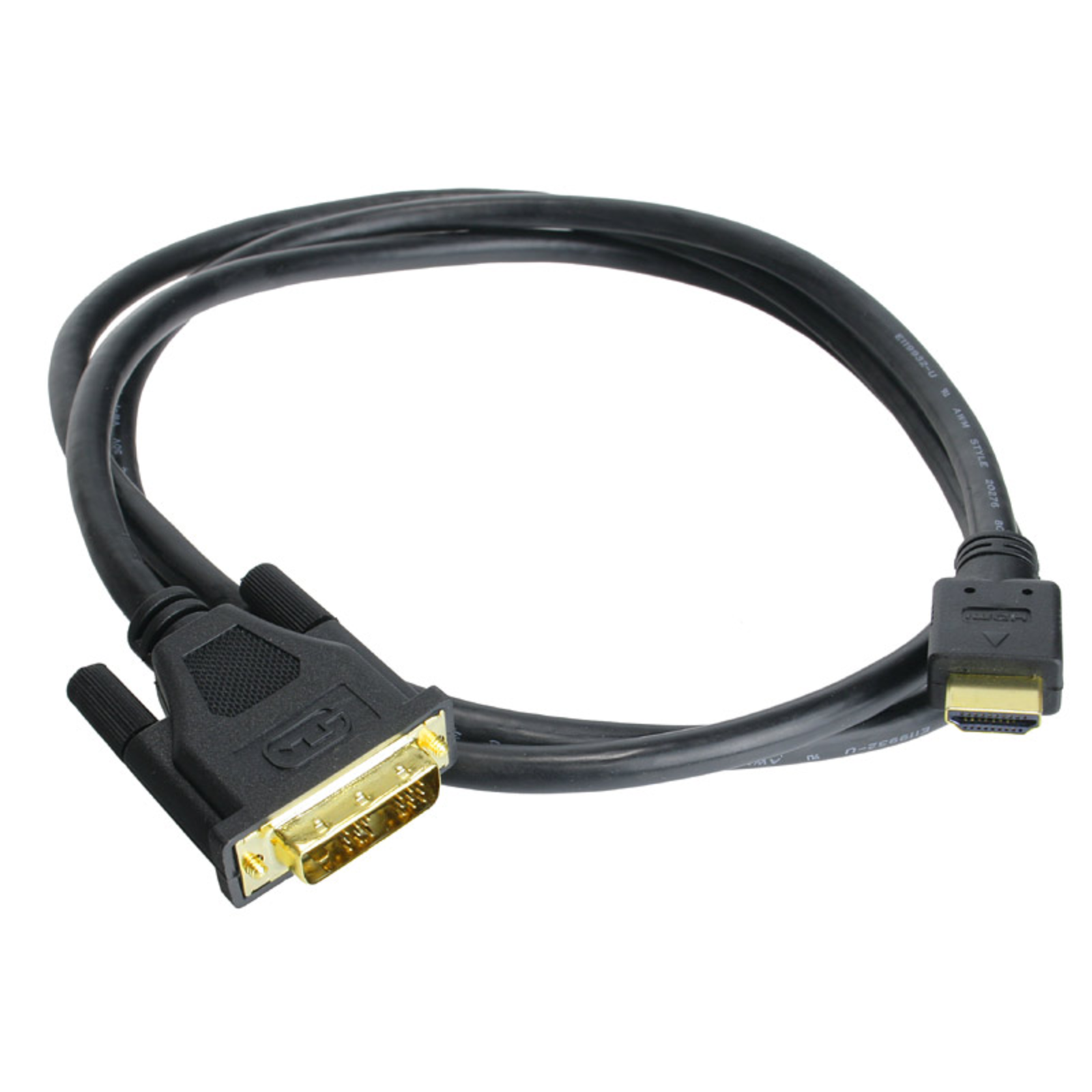 InLine HDMI-DVI Cable gold-plated Contacts HDMI ST to DVI 18+1 ST 1m