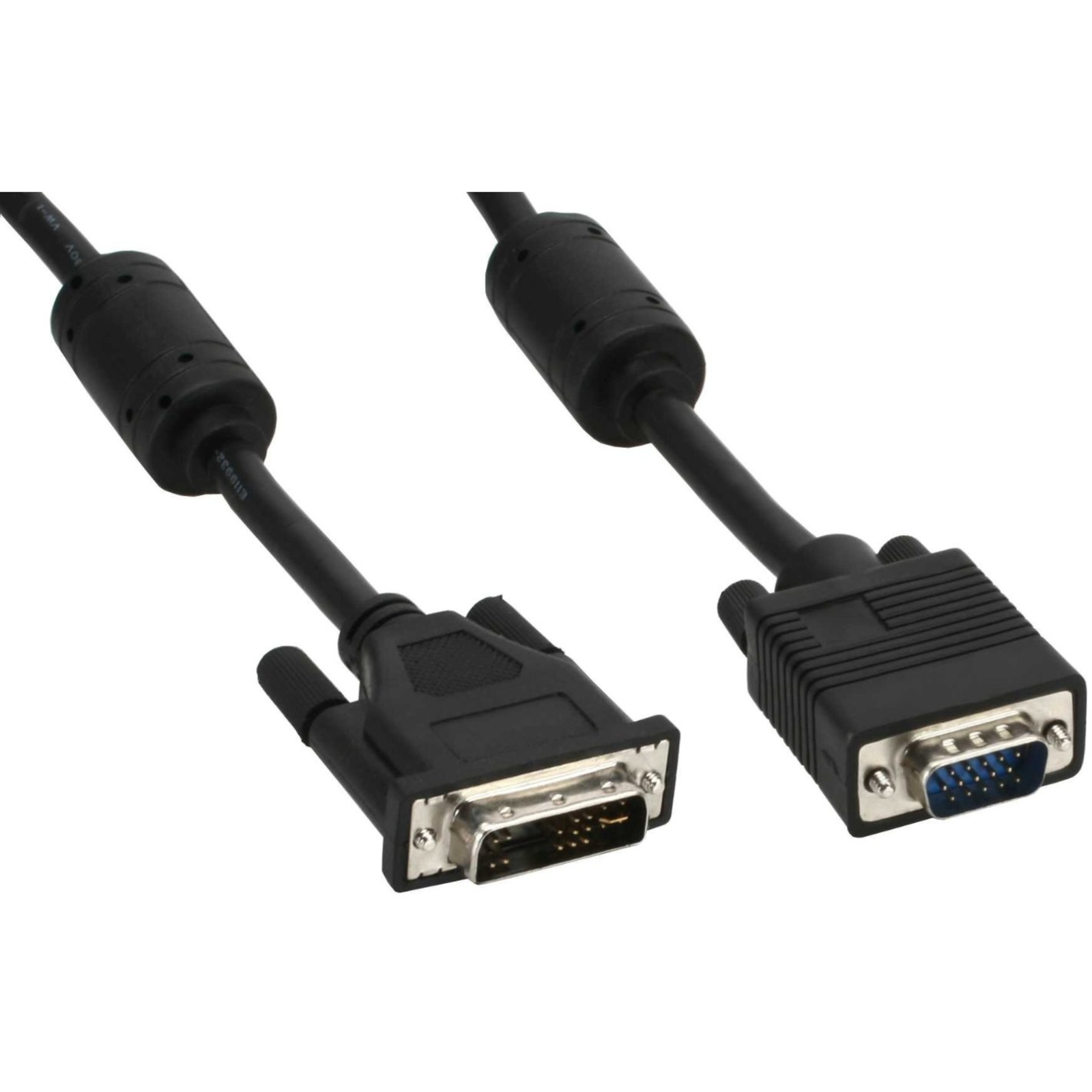 InLine DVI-A Cable Analog 12+5 Male to 15pin HD Male VGA 5m