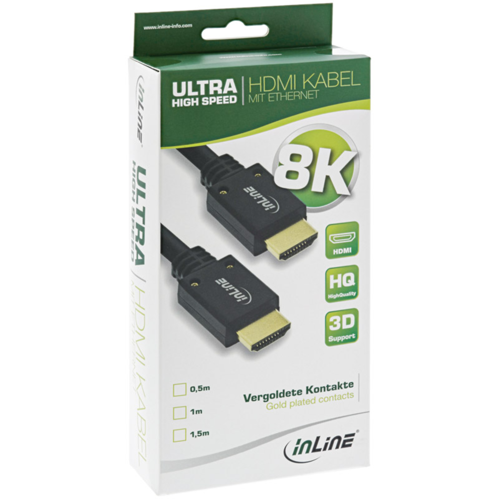 InLine 8K4K Ultra High Speed HDMI Cable Black 1m
