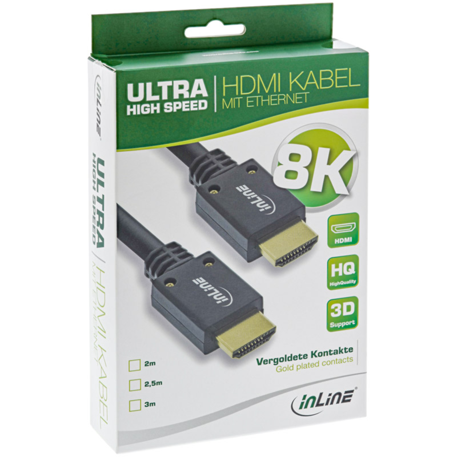 InLine 8K4K Ultra High Speed HDMI Cable Black 2m