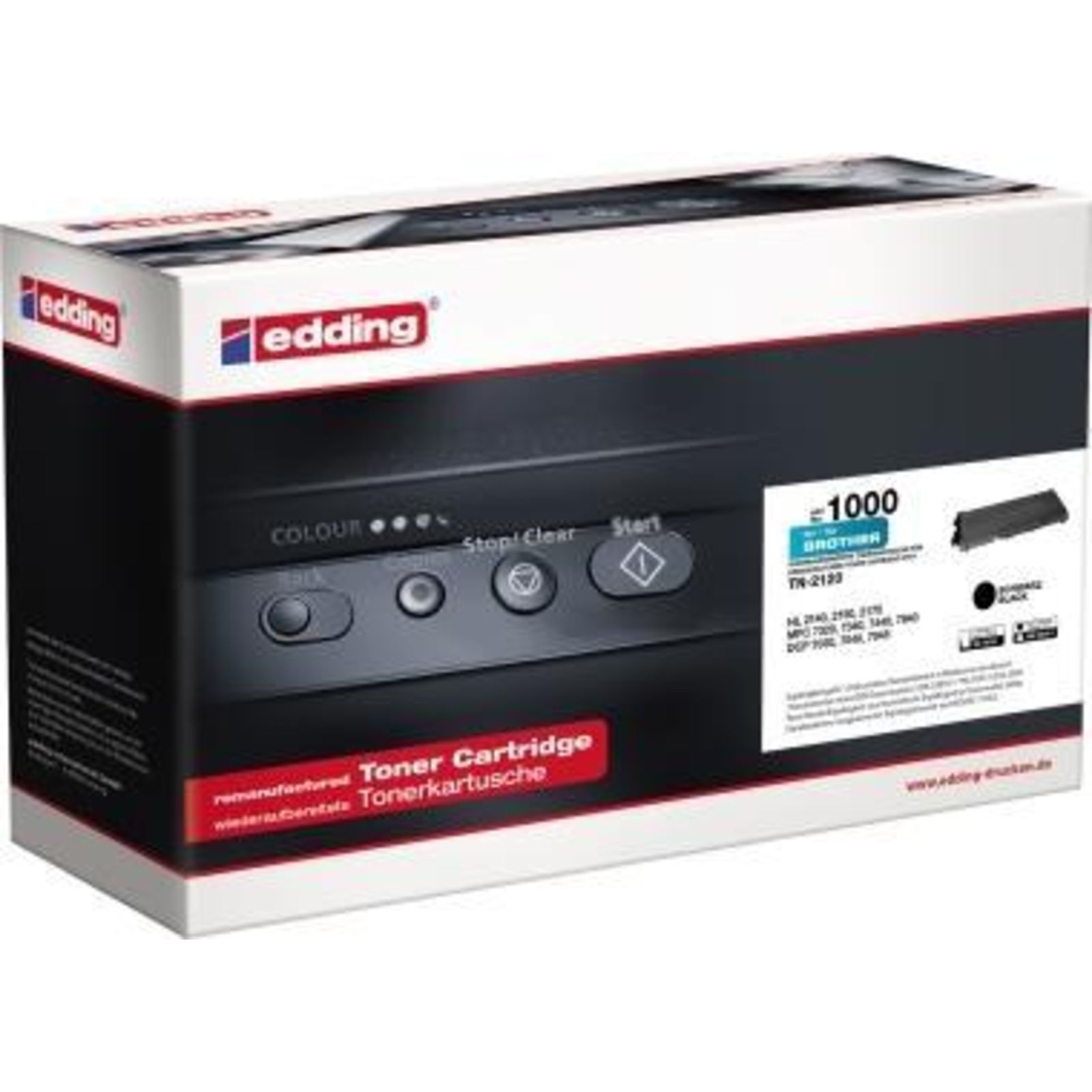 edding Toner EDD-1000 Black Compatible with Bredher TN-2120