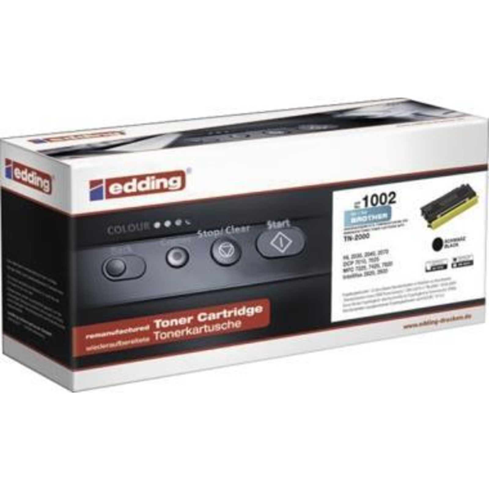 edding Toner Black Compatible with Bredher TN-2000