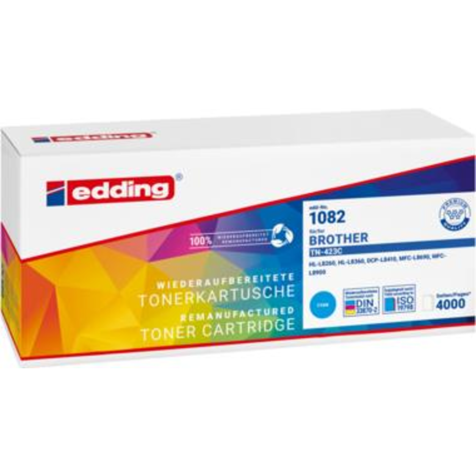 Edding EDD-1082 cyan Toner Replaces Bredher TN-423C Compatible Toner Unit