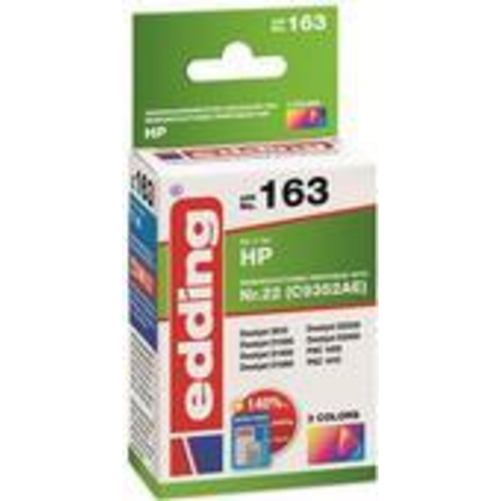 edding Printer Cartridge EDD-163 Color Compatible with HP 22 C9352AE